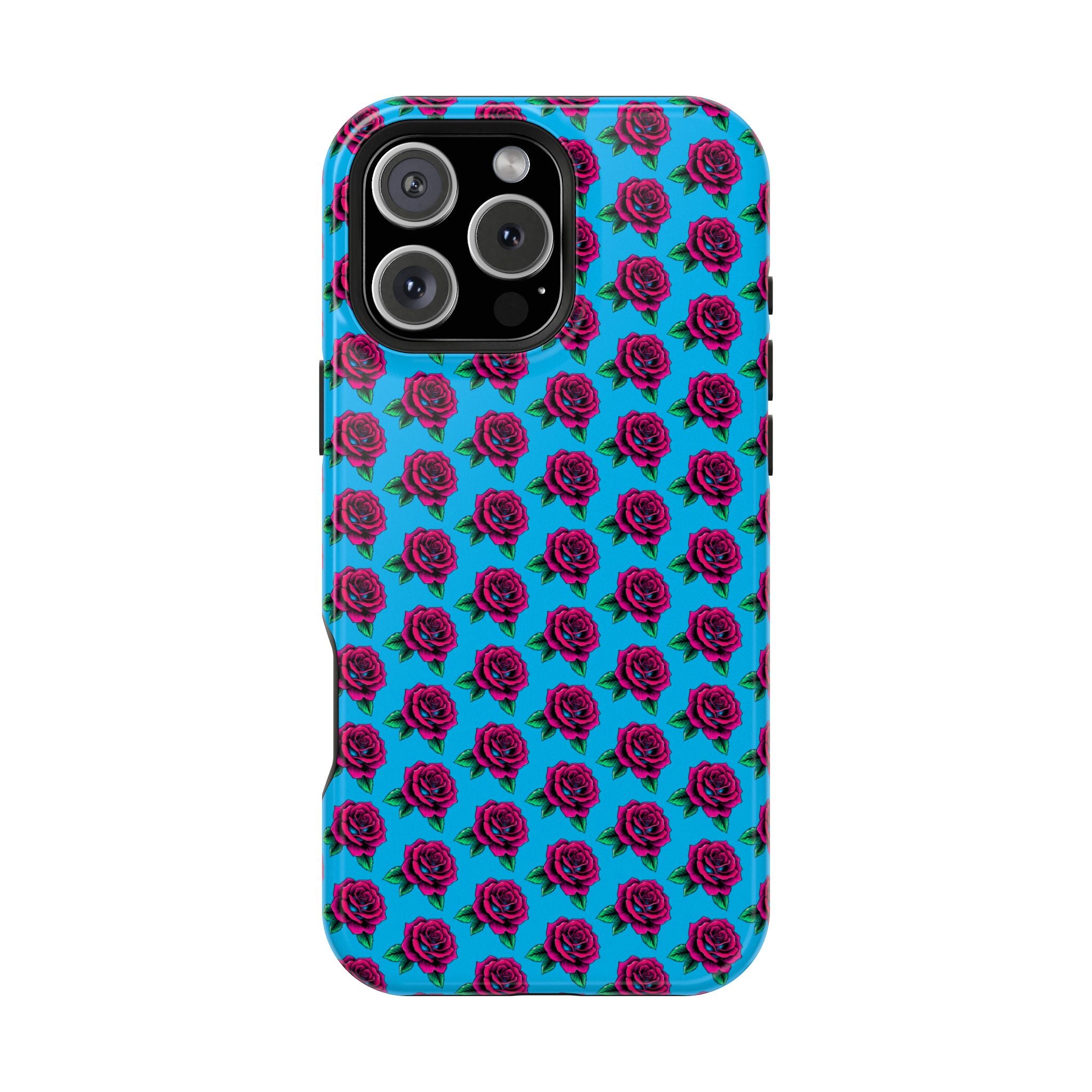 Phone Cases | Bright Rose Pattern Magnetic Impact-Resistant Case