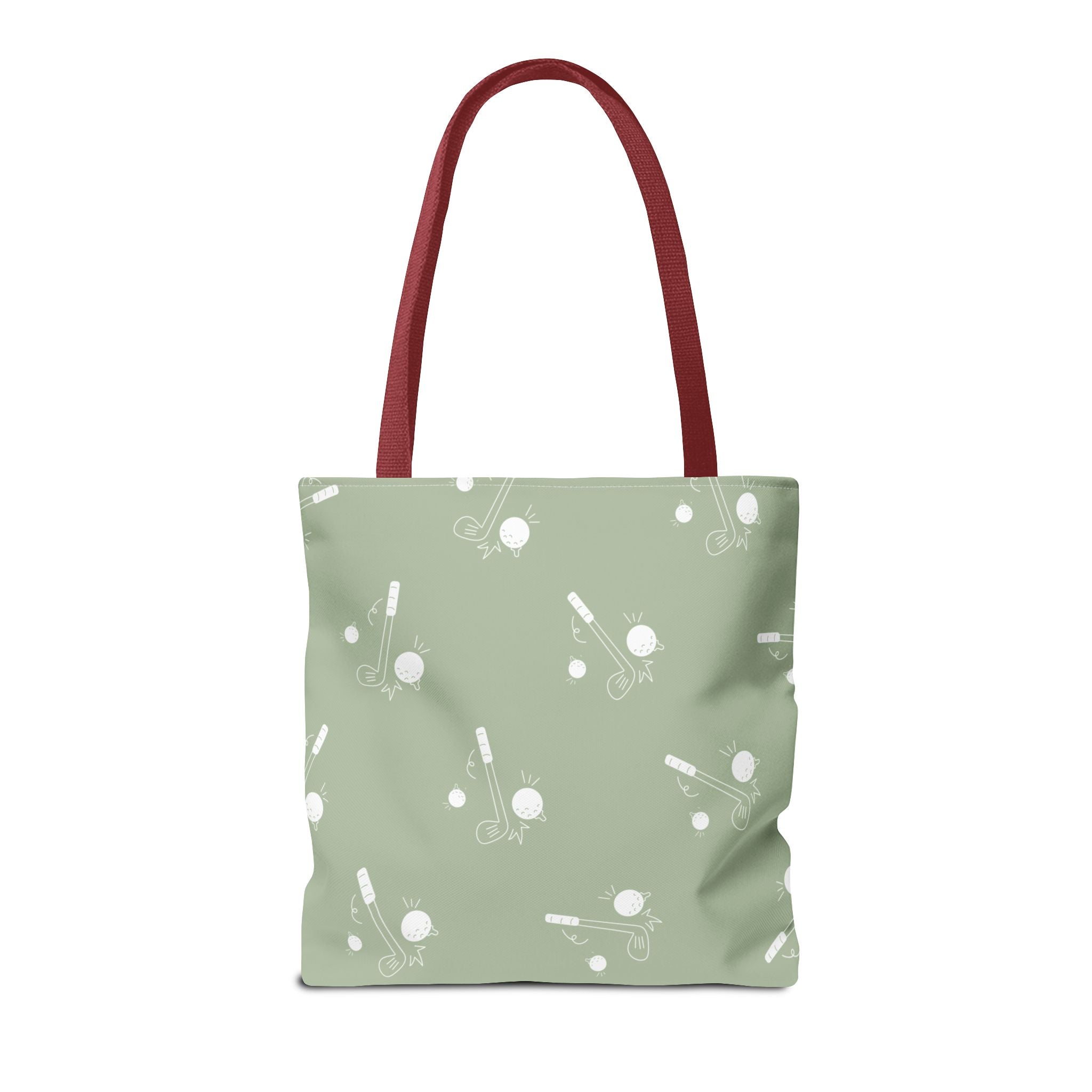 Tote Bag | Sage Green and Golf Pattern Shoulder Bag