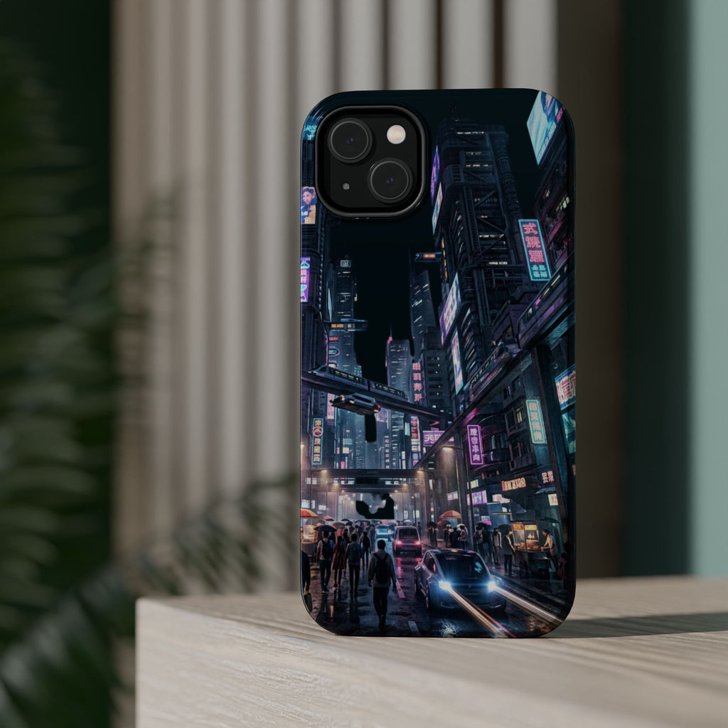 Phone Case | Cyberpunk City Magnetic Impact-Resistant Phone Cover