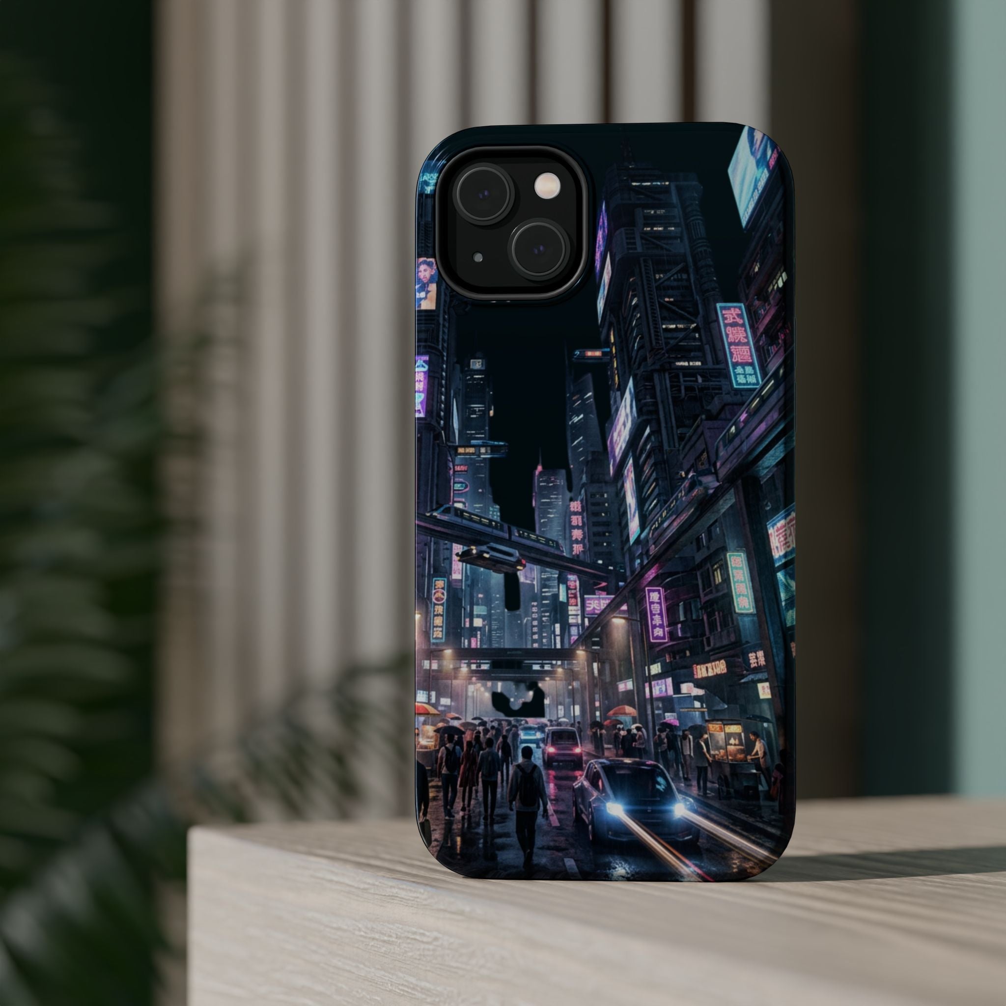 Phone Case | Cyberpunk City Magnetic Impact-Resistant Phone Cover