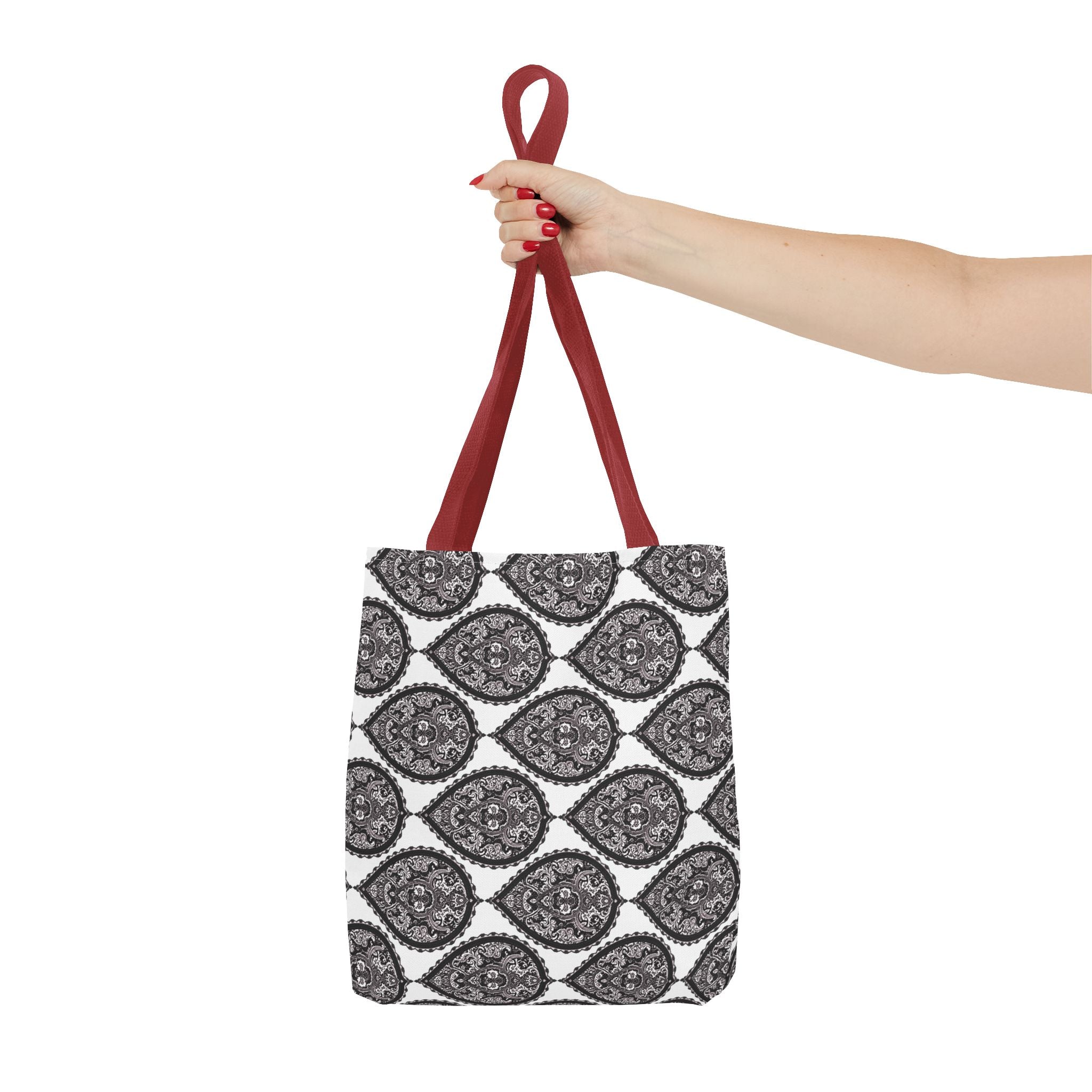 Tote Bag | Black & White Paisley Pattern