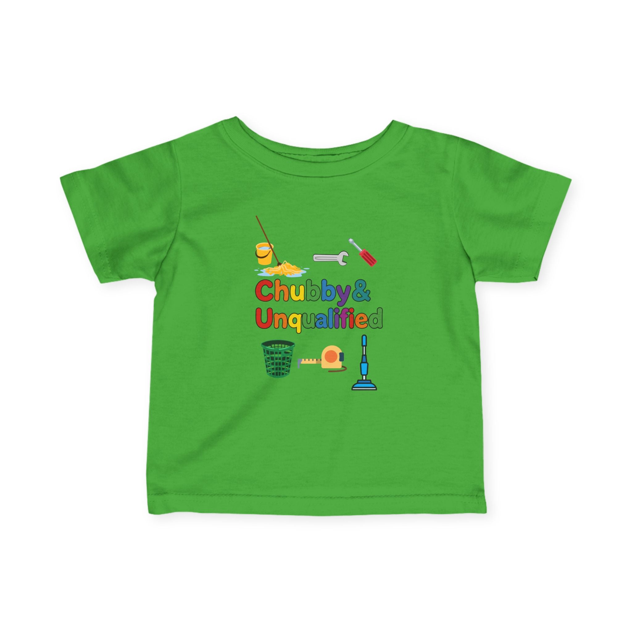 Infant Tee | "Chubby & Unqualified" Colorful and Funny Baby T Shirt