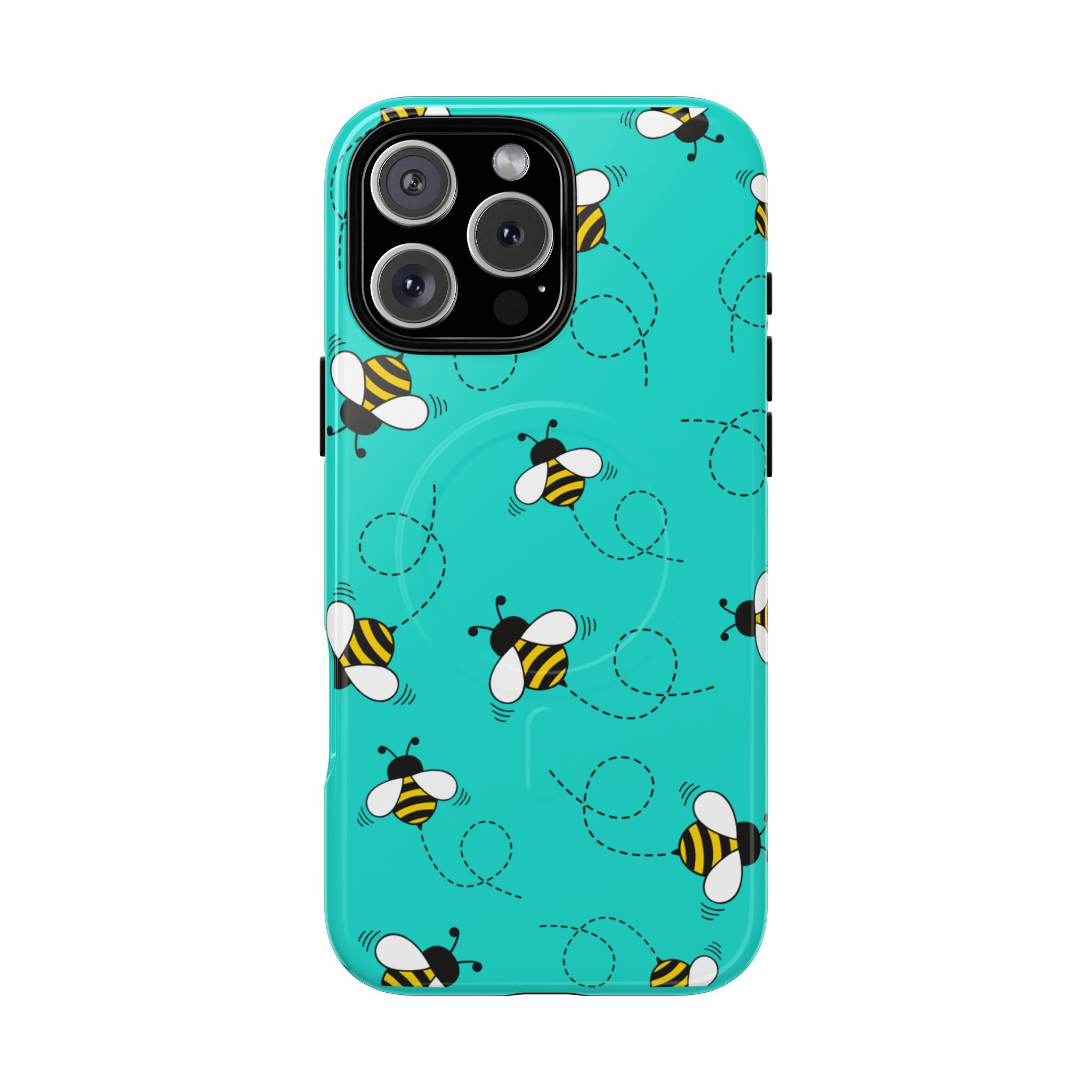 Phone Case | Cute Turquoise Bumblebee Tough Magnetic Phone Case