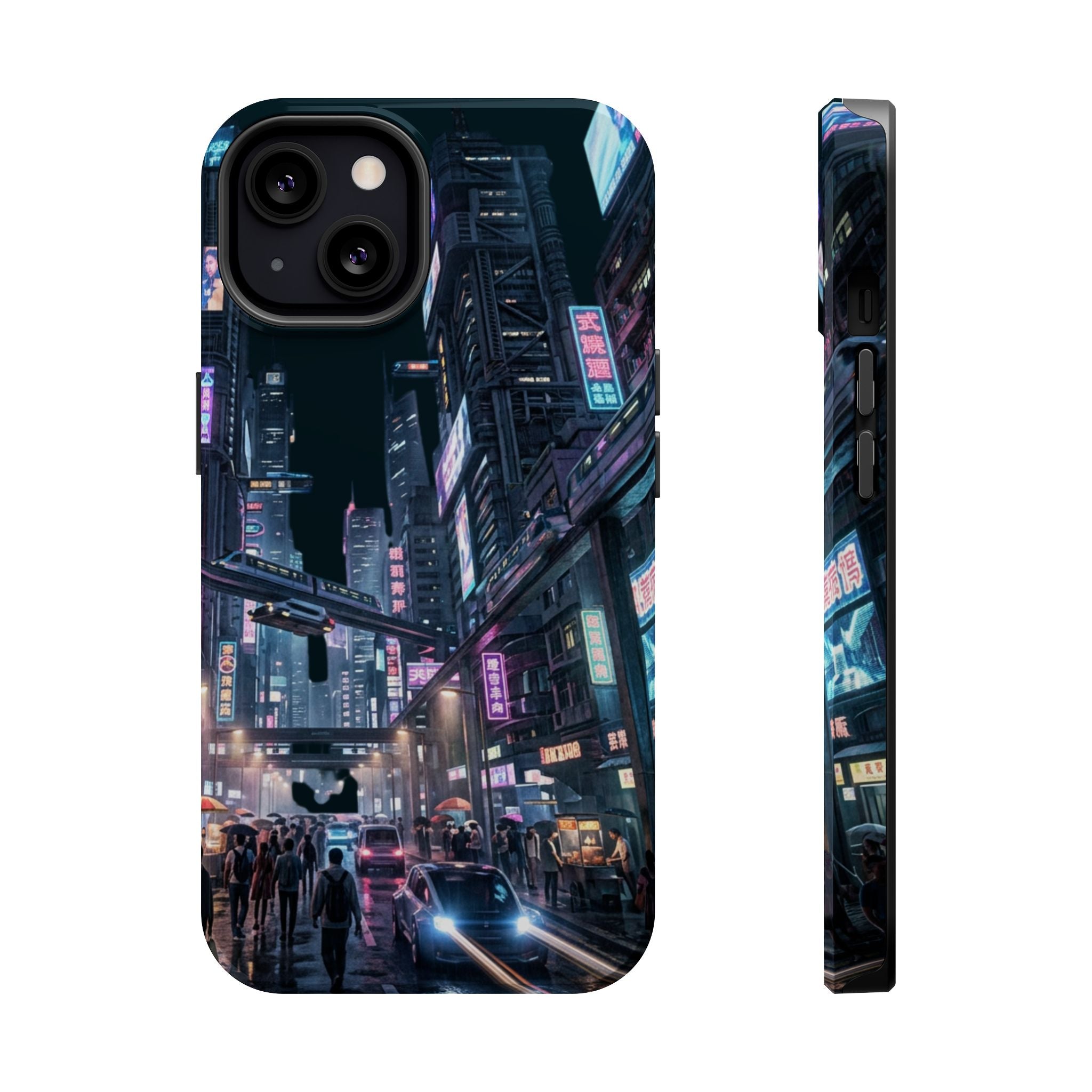 Phone Case | Cyberpunk City Magnetic Impact-Resistant Phone Cover
