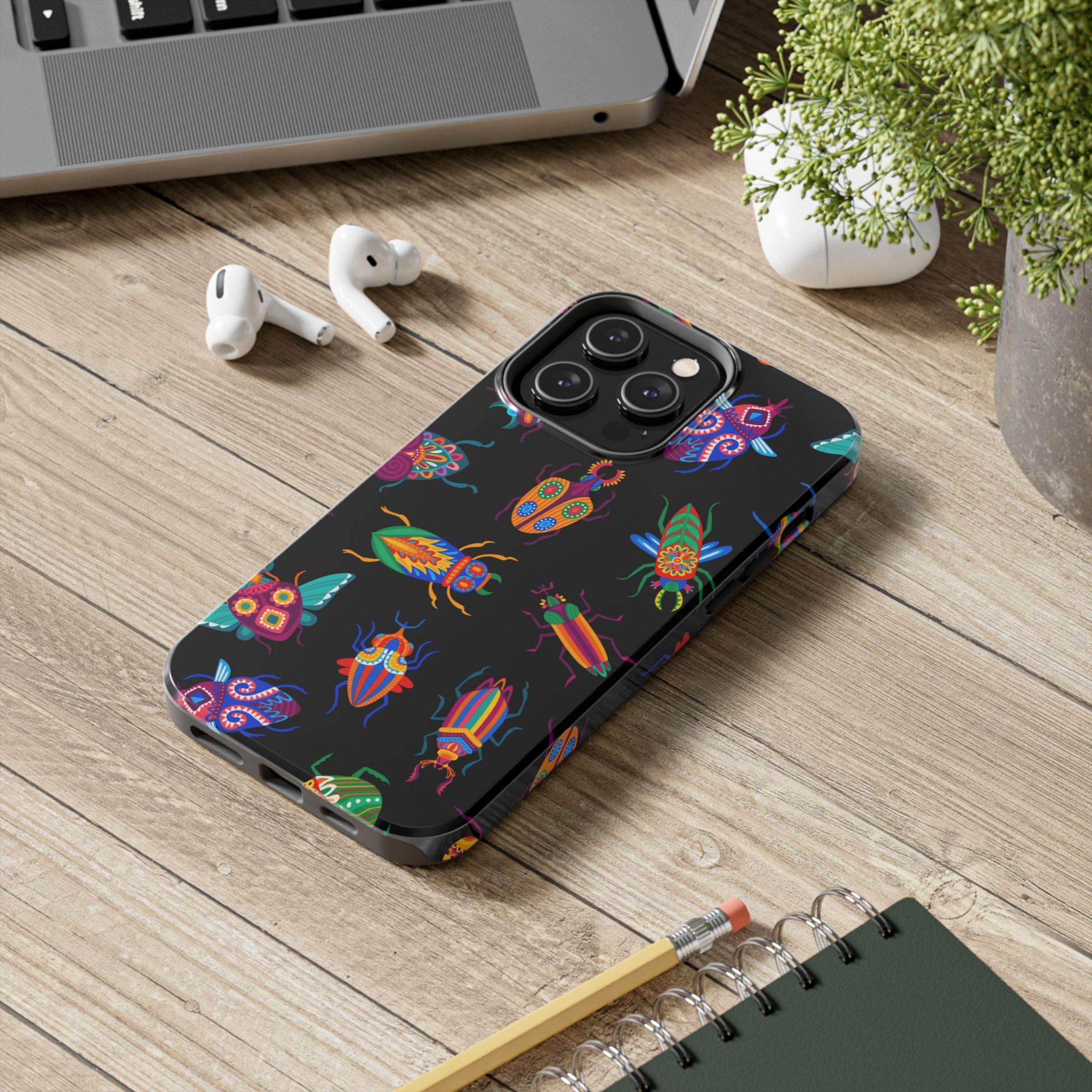 Phone Case | Neon Beetle Pattern Tough Protective Cover