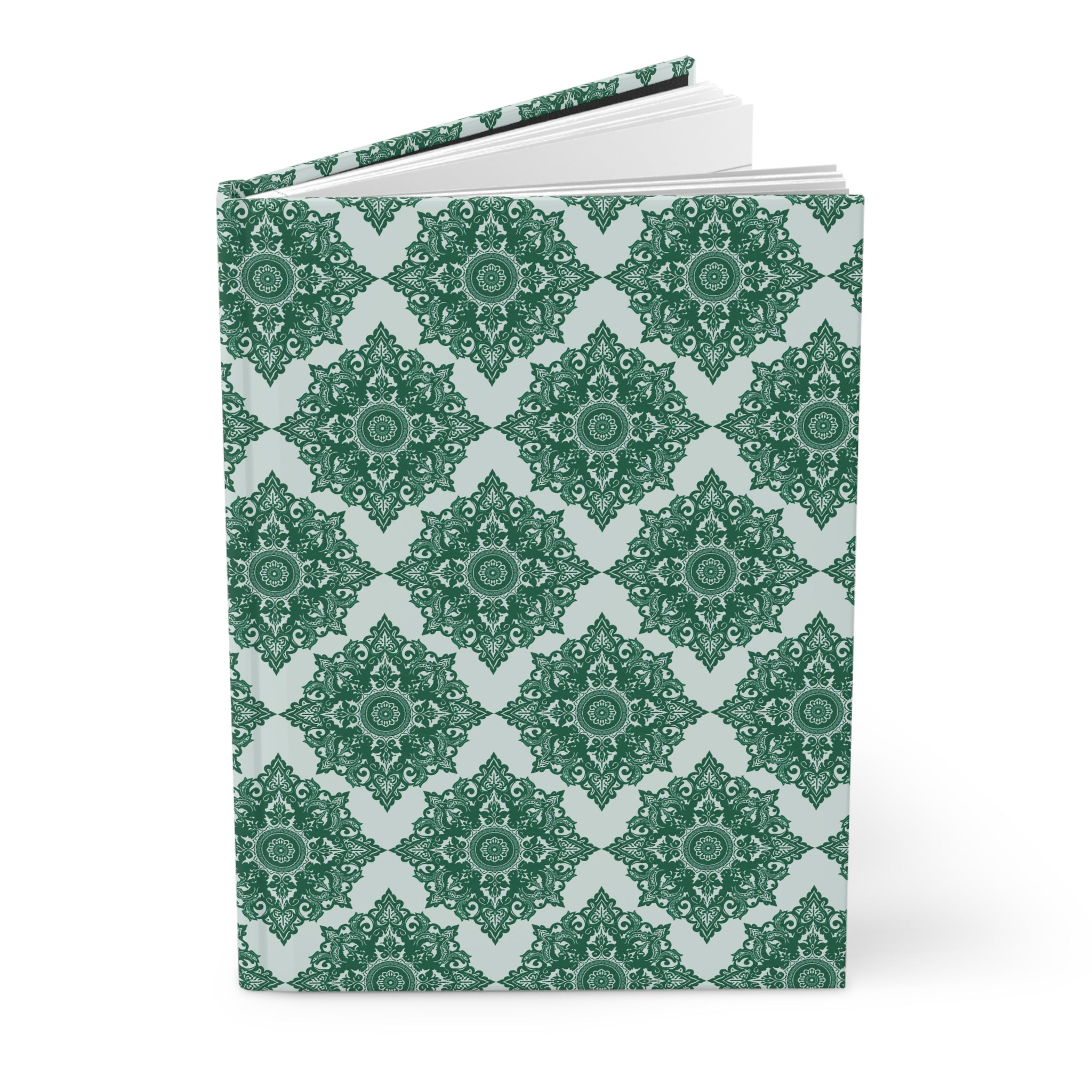Journal | Vintage Green Lace Patterned Matte Hardcover Notebook