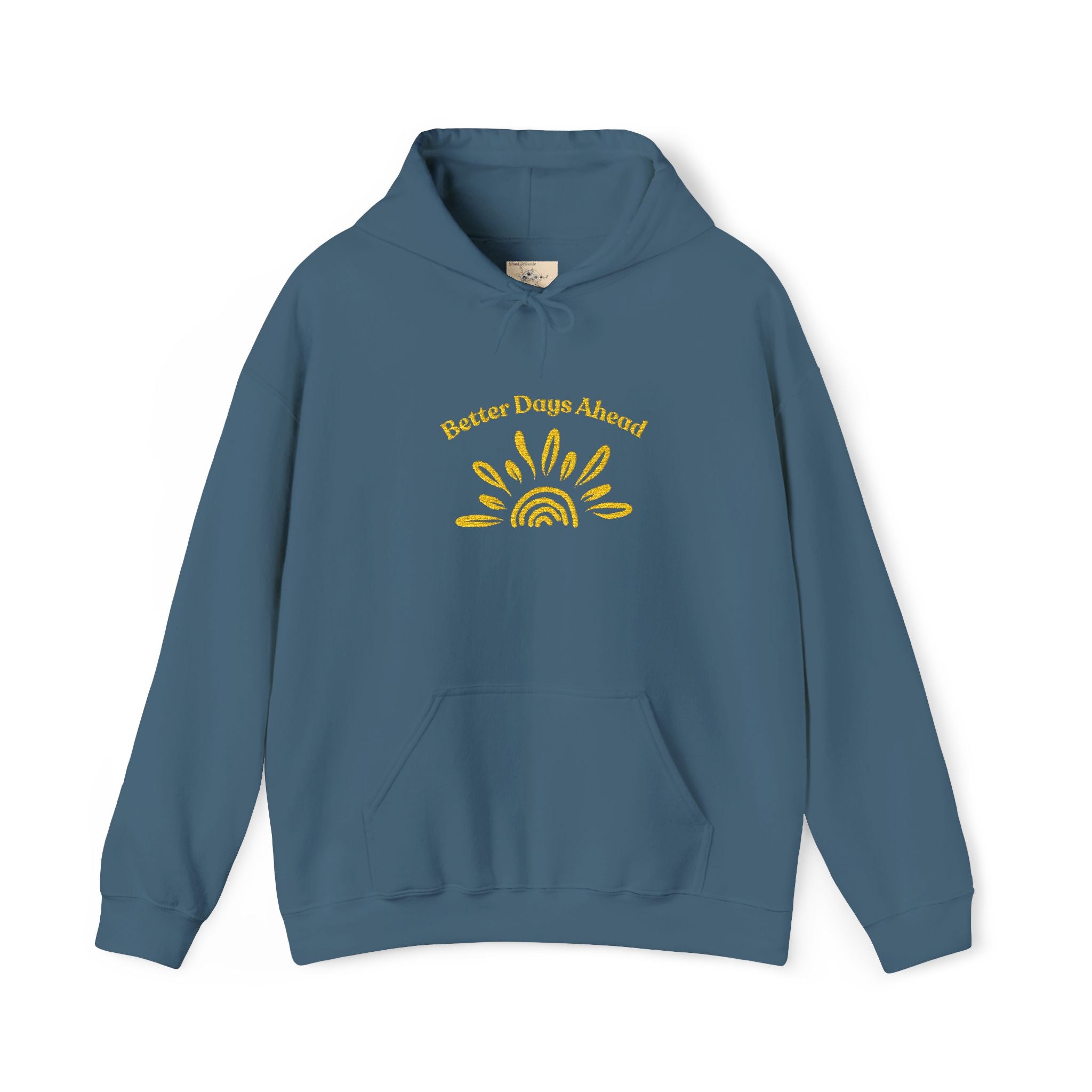 Hoodie | ‘Better Days Ahead’ Above a Sunrise  Embroidered Graphic