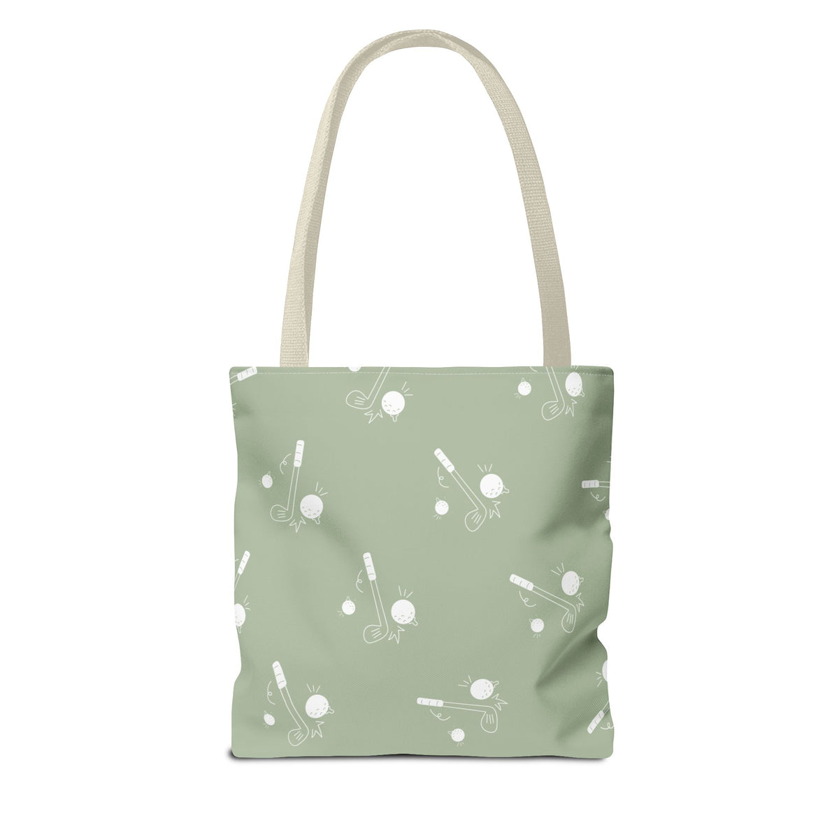 Sage Green and Golf Pattern Tote Bag