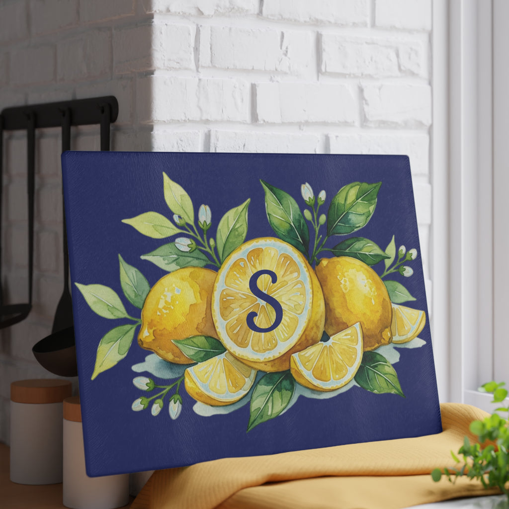 Glass Cutting Board | Personalized Citrus Kitchen Decor