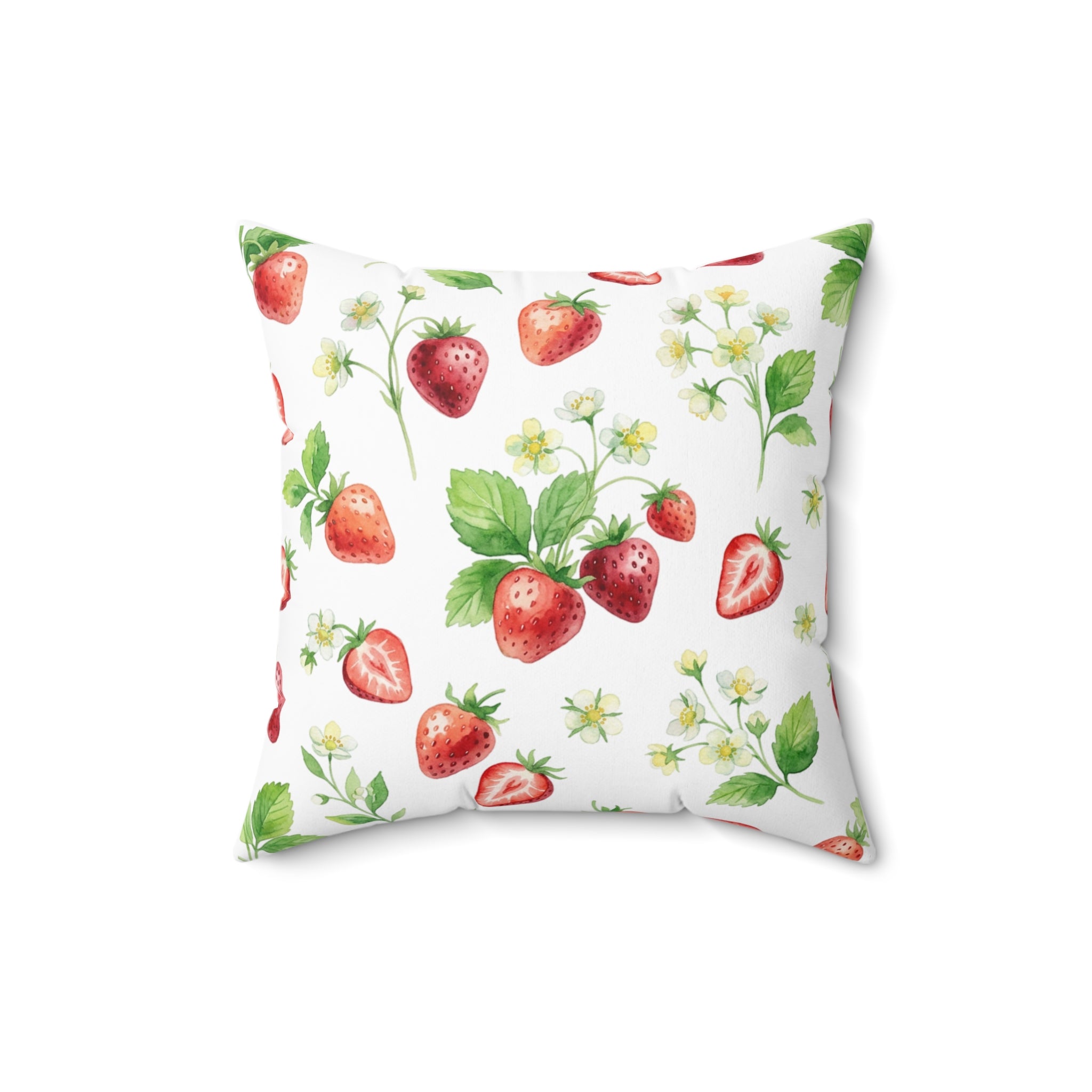 Throw Pillow | Strawberries Pattern Accent Pillow