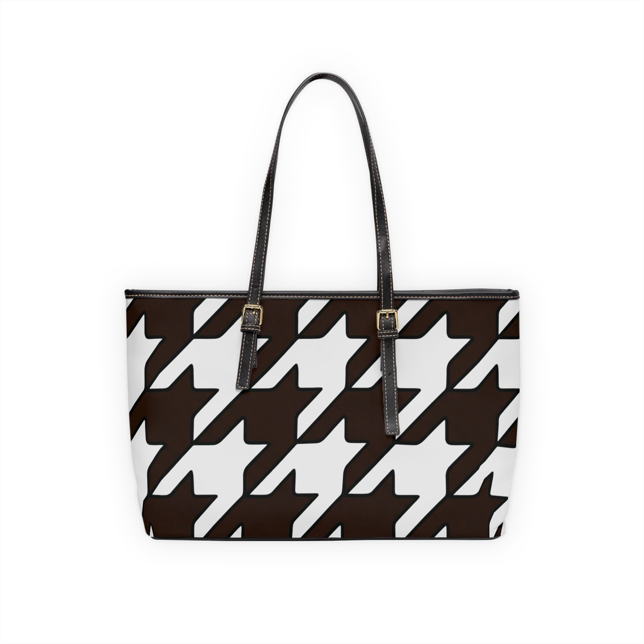 Handbag | Classic Houndstooth Pattern Shoulder Bag