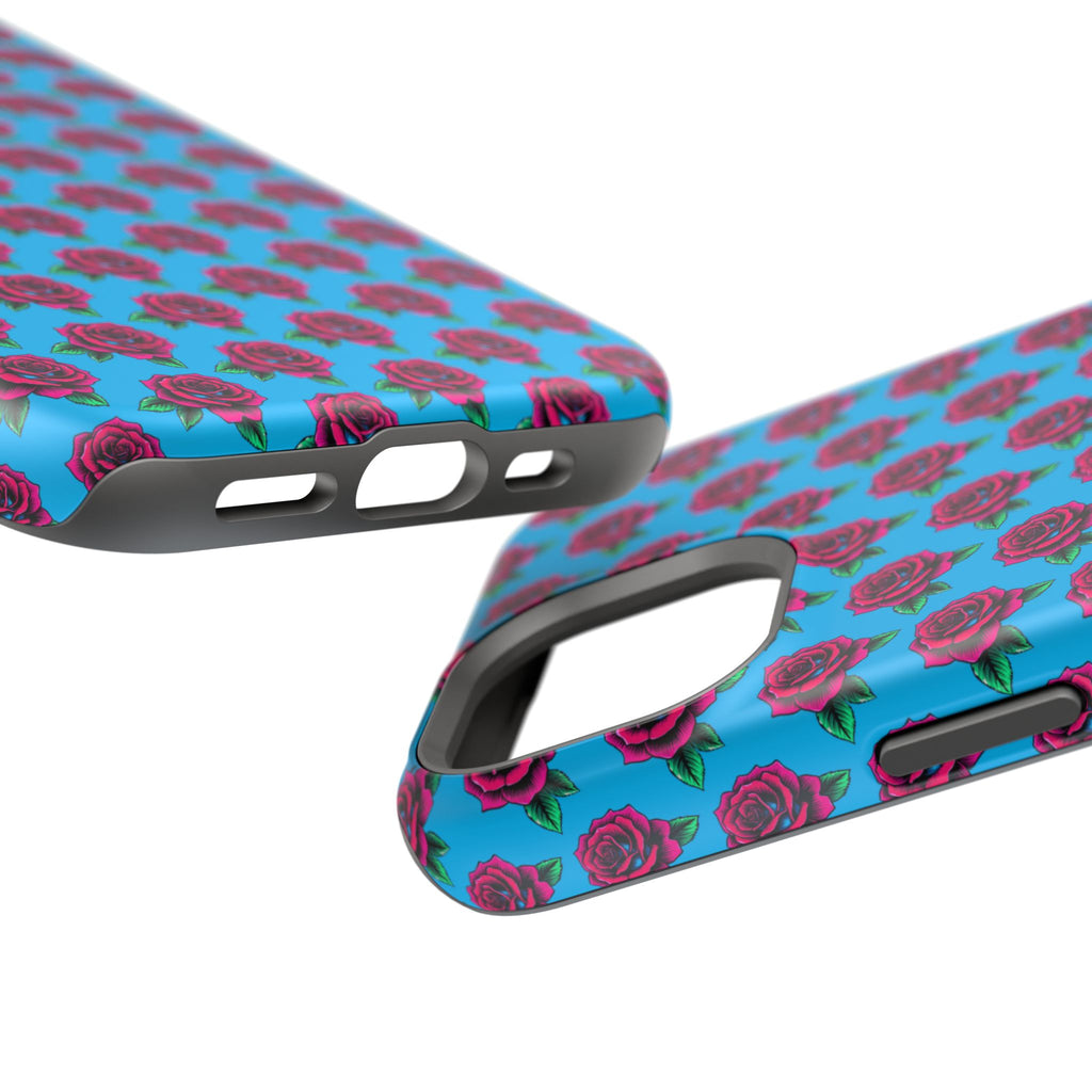 Phone Cases | Bright Rose Pattern Magnetic Impact-Resistant Case