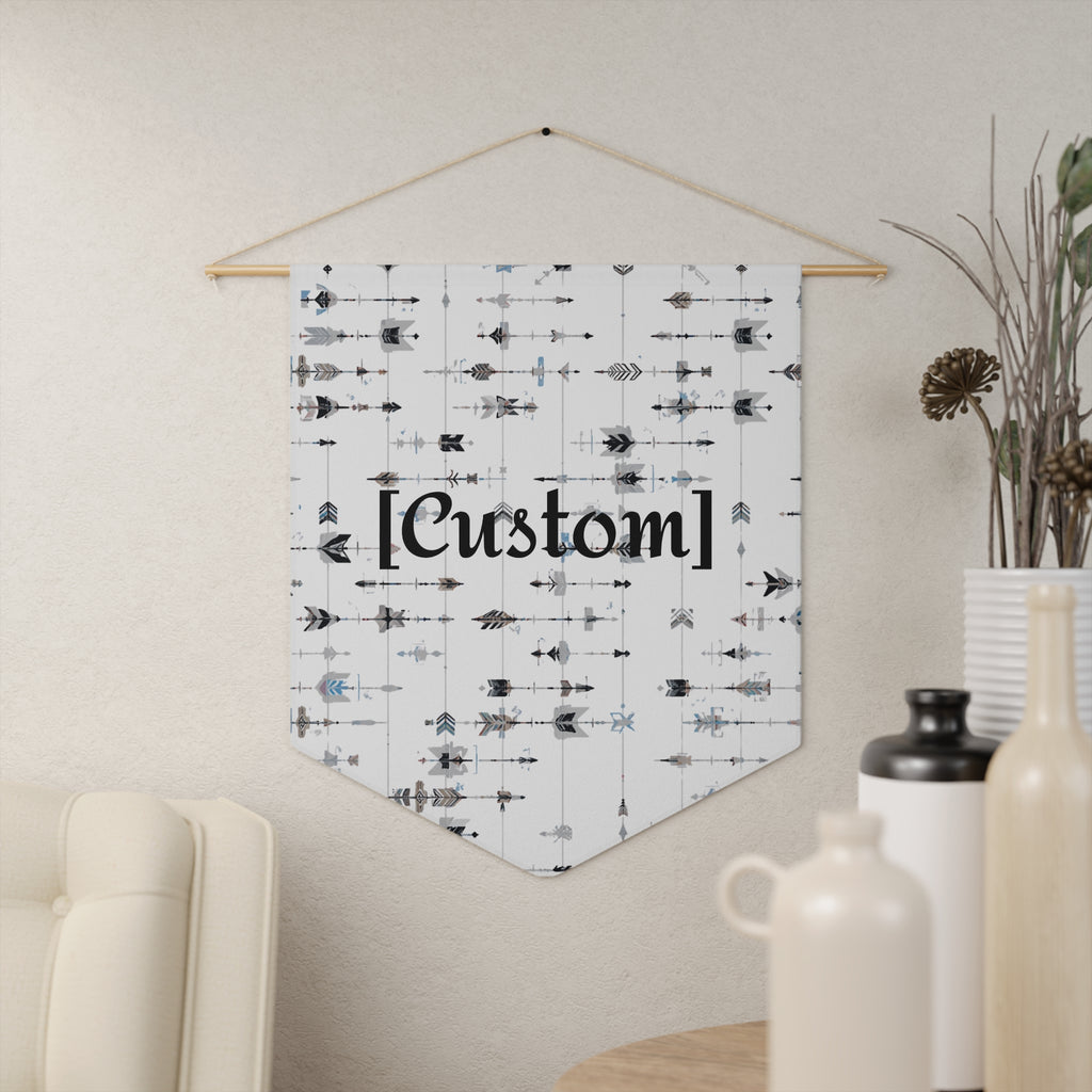 Pennant Banner | Personalized Arrow Pattern Wall Flag for Nursery, Office, or Dorm Décor