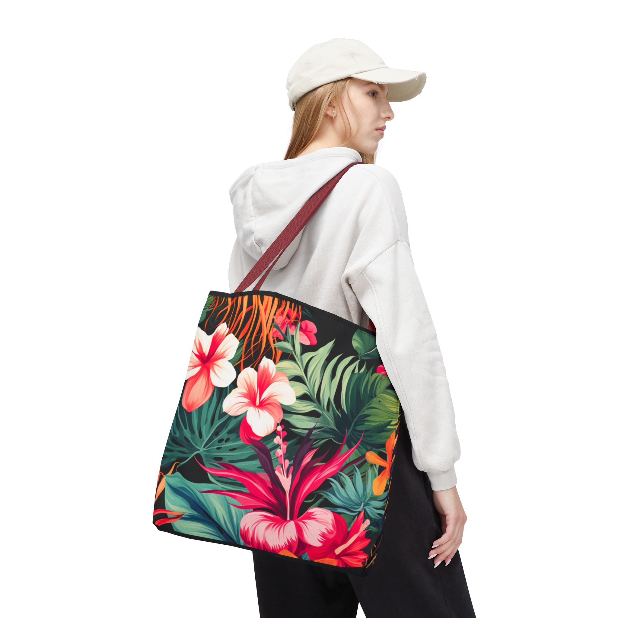 Tote Bag | Vibrant Tropical Beach & Market Tote