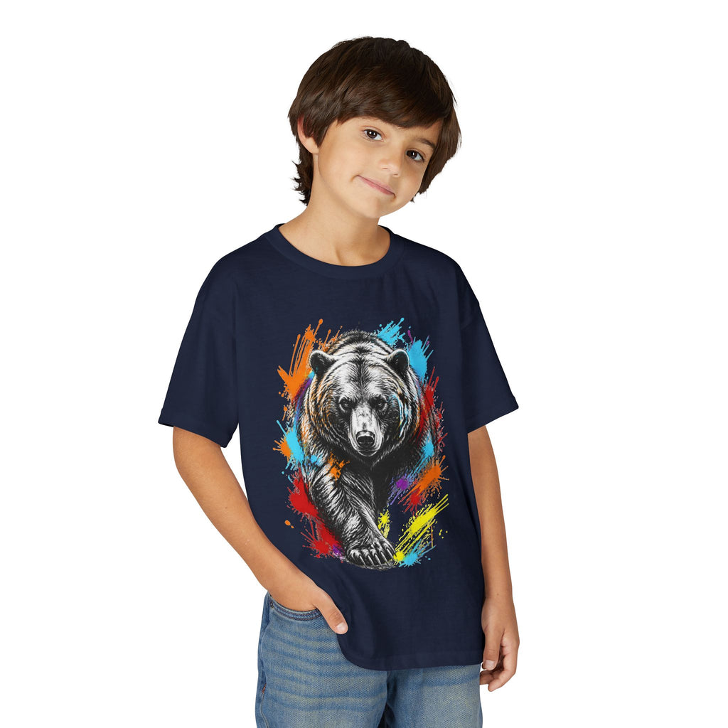 Color Splash Kodiak Bear T-Shirt for Children
