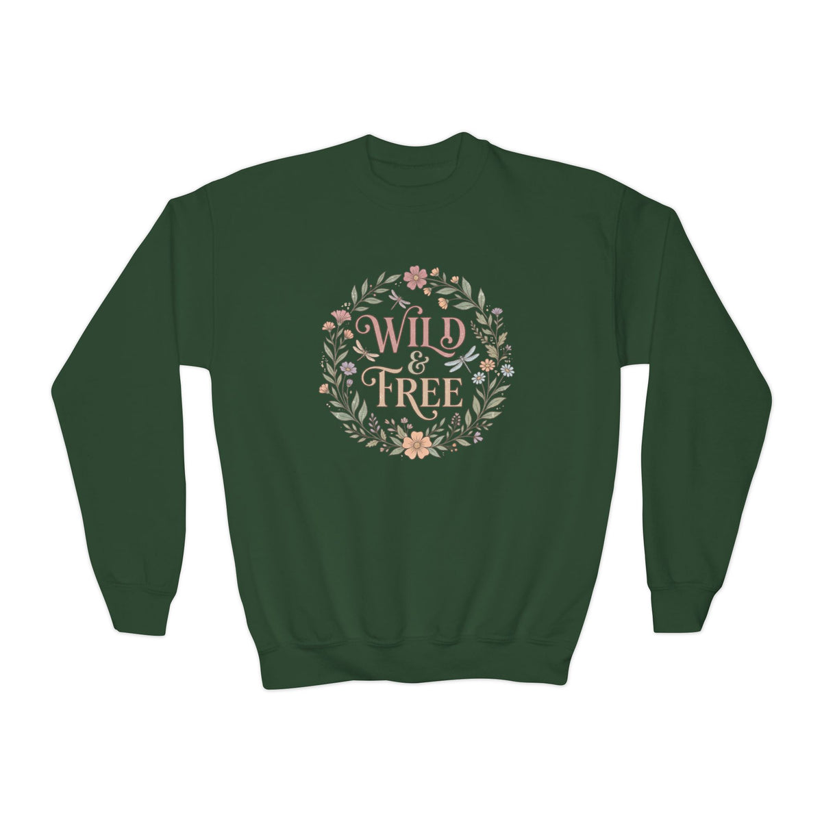 "Wild & Free" Floral Crewneck Sweatshirt