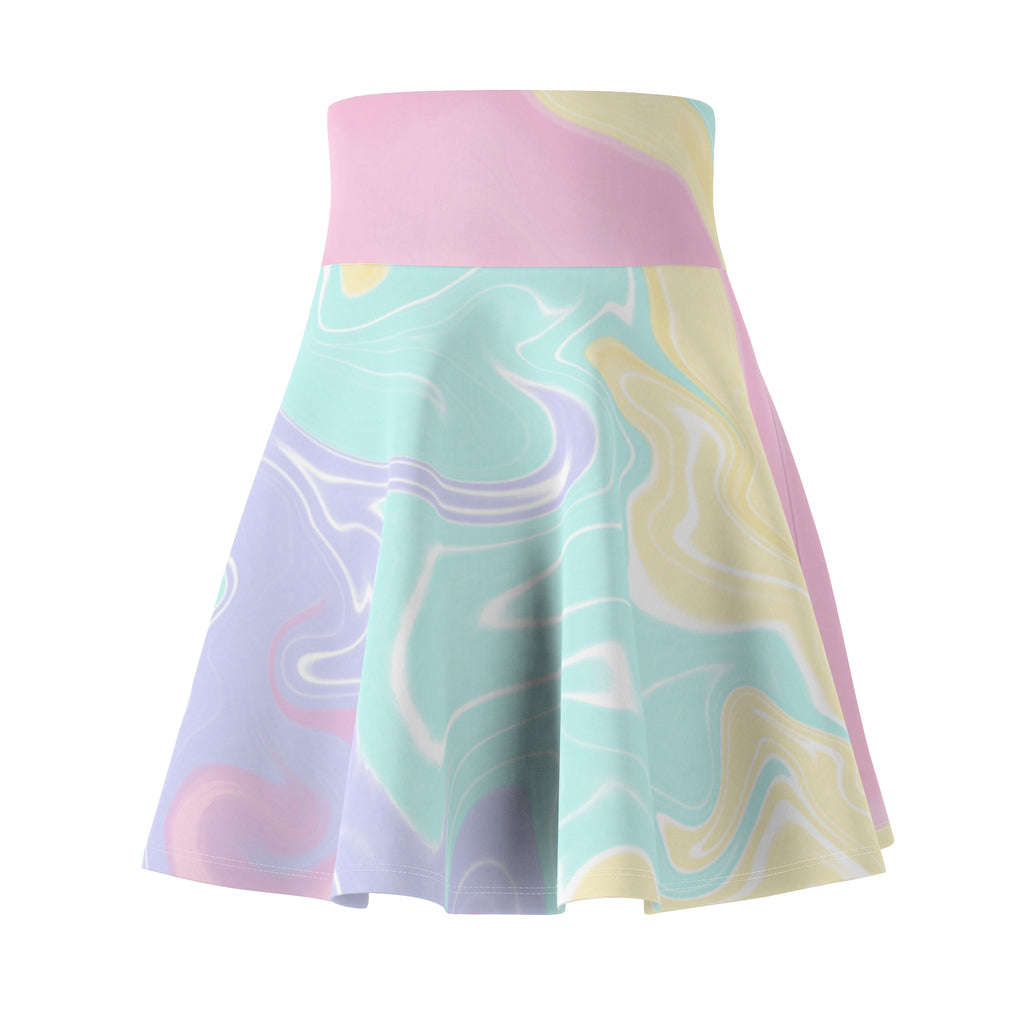 Women's Skater Skirt | Pastel Marble Skirt