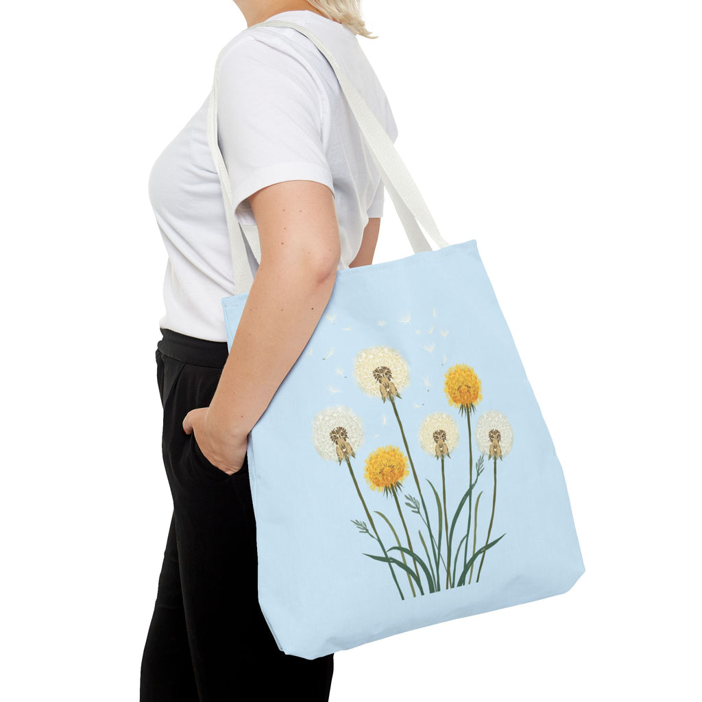 Tote Bag | Dandelions on Light Blue Background
