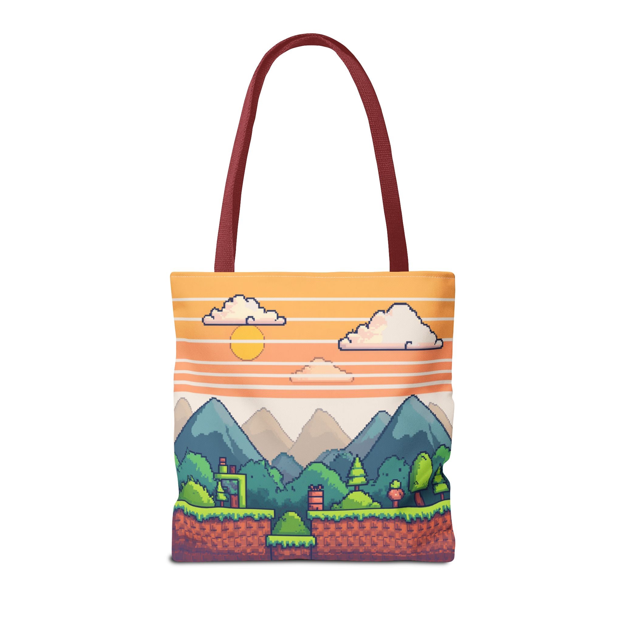 Tote Bag | Pixel Sunset Mountain Gamer Tote