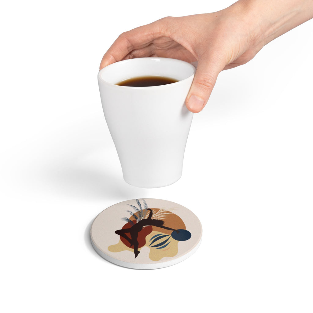 Coasters | Abstract Dancer Ceramic Drink Coasters