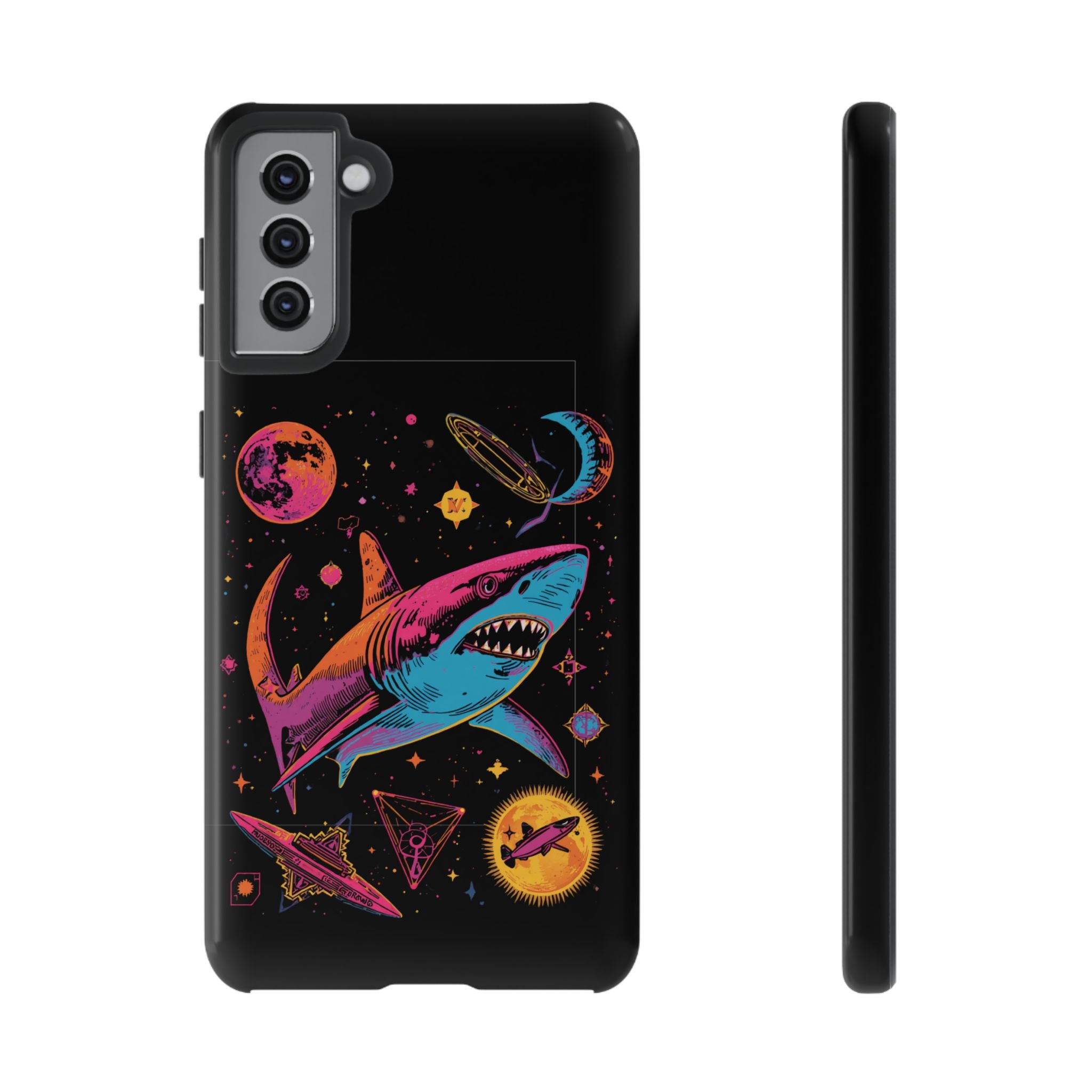 Phone Cases | Neon Space Shark Case