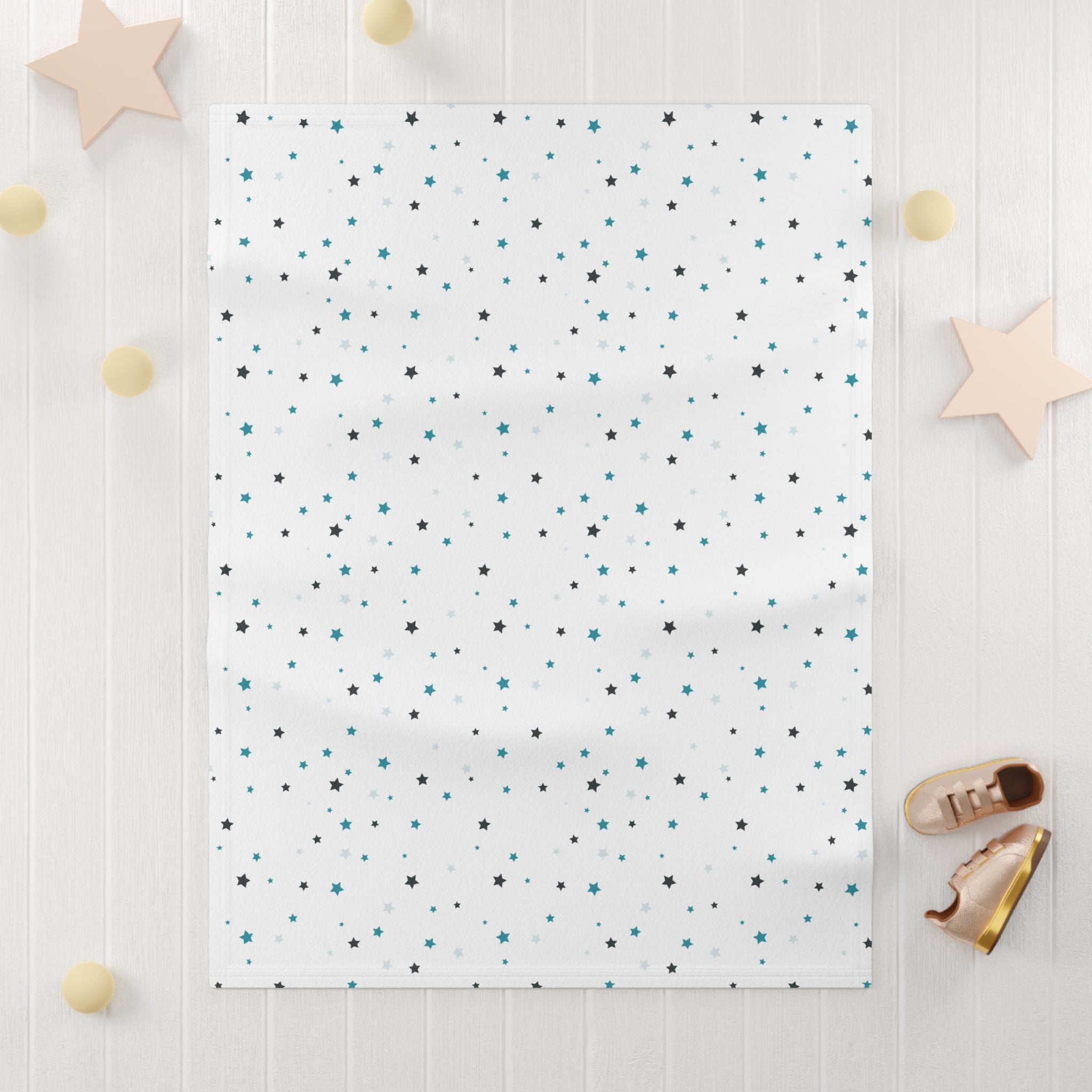 Baby Blanket | Soft Fleece Star Pattern