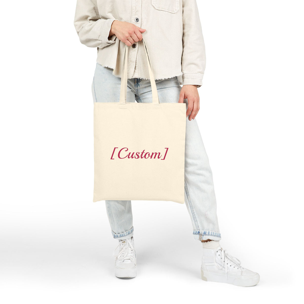 Personalized Canvas Grocery & Everyday Carry Tote Bag