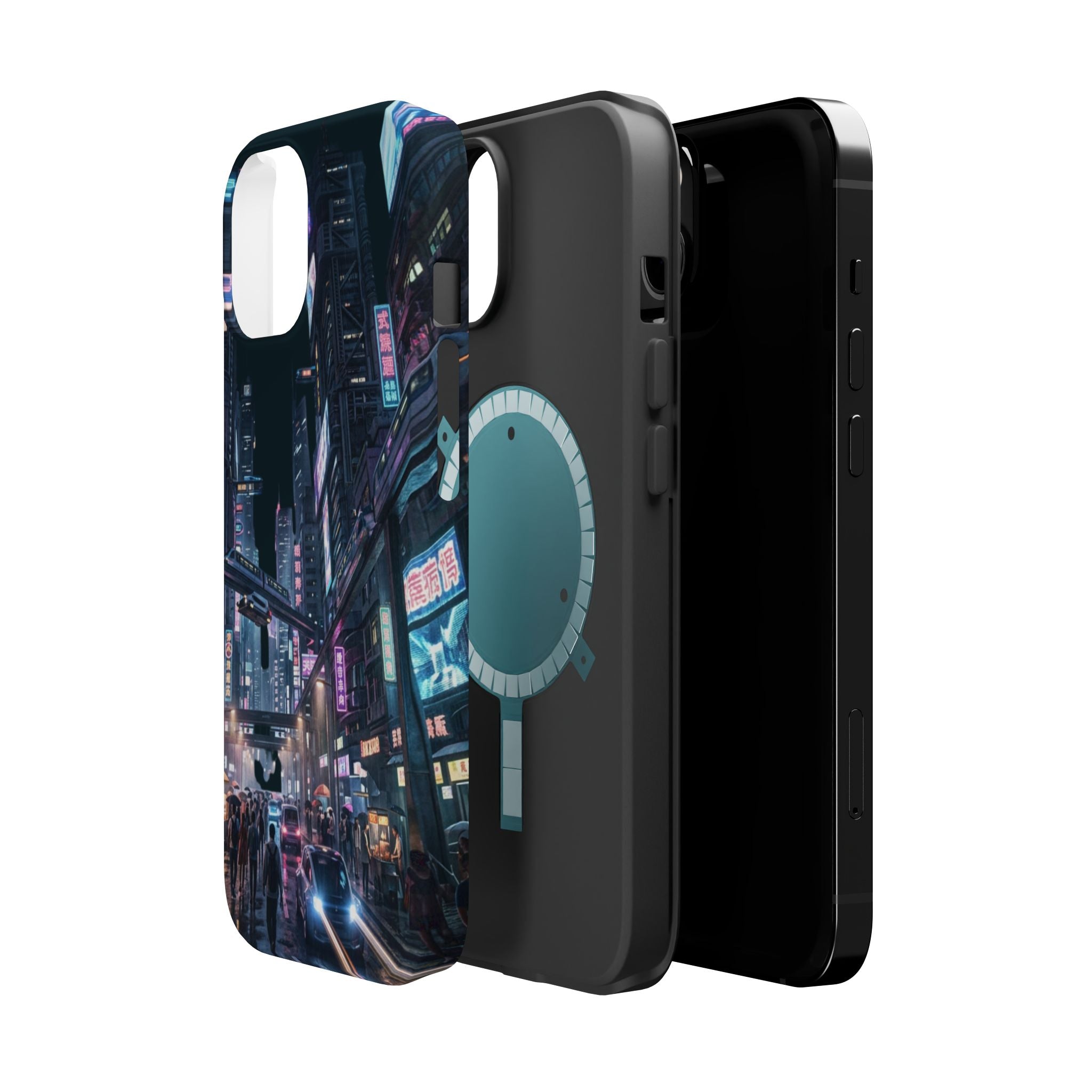 Phone Case | Cyberpunk City Magnetic Impact-Resistant Phone Cover