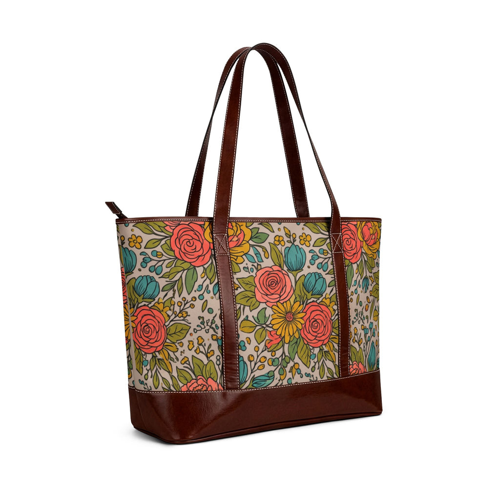 Handbag | Vintage Rose & Sunflower Print Shoulder Bag