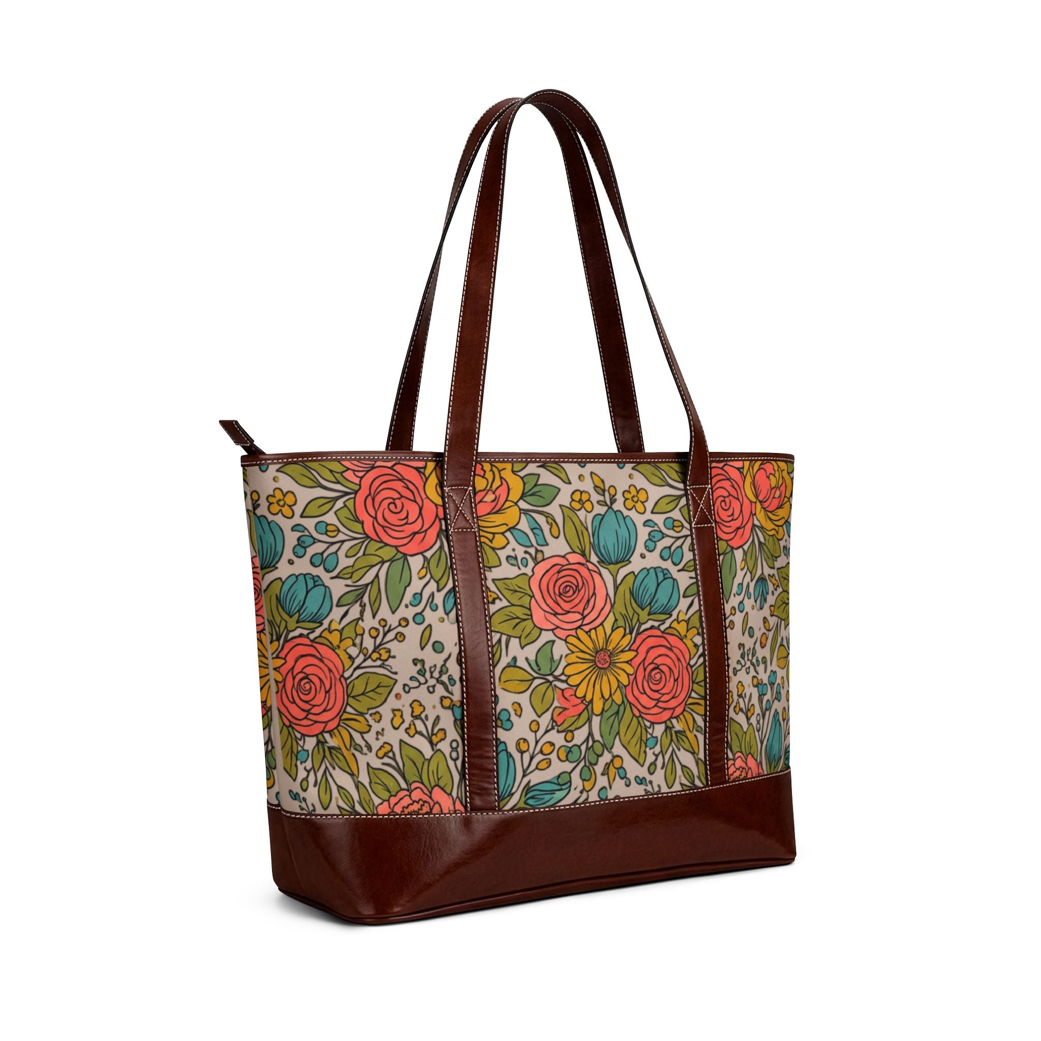 Handbag | Vintage Rose & Sunflower Print Shoulder Bag