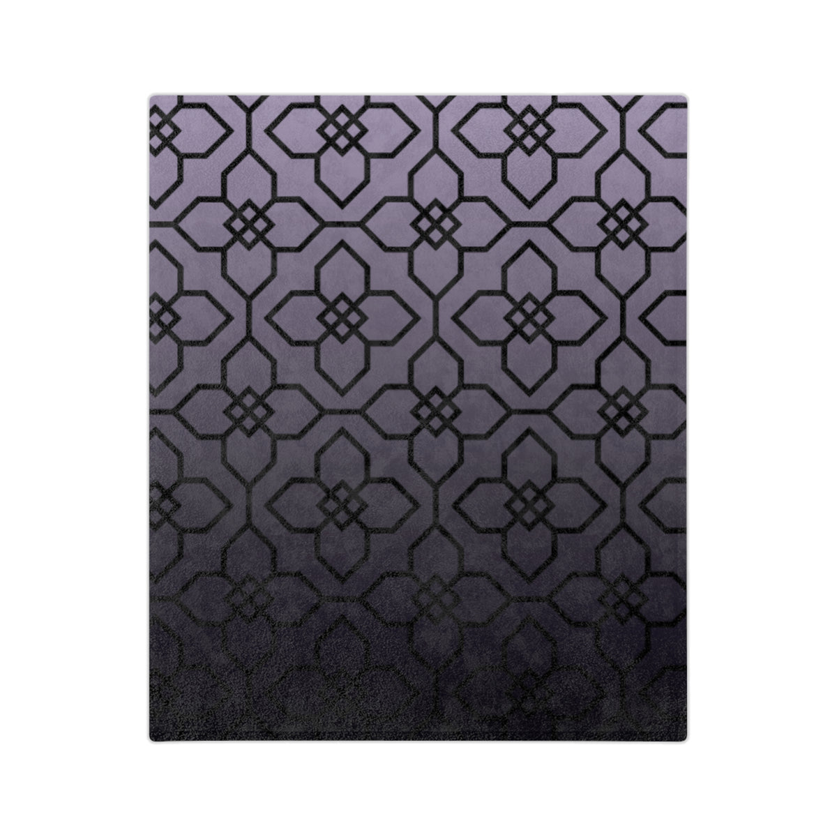 Vintage Floral over Charcoal Gradient Microfiber Throw