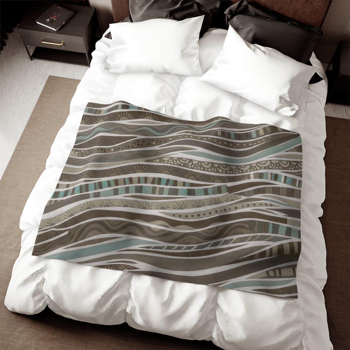 Coastal Waves Sweatshirt Blanket