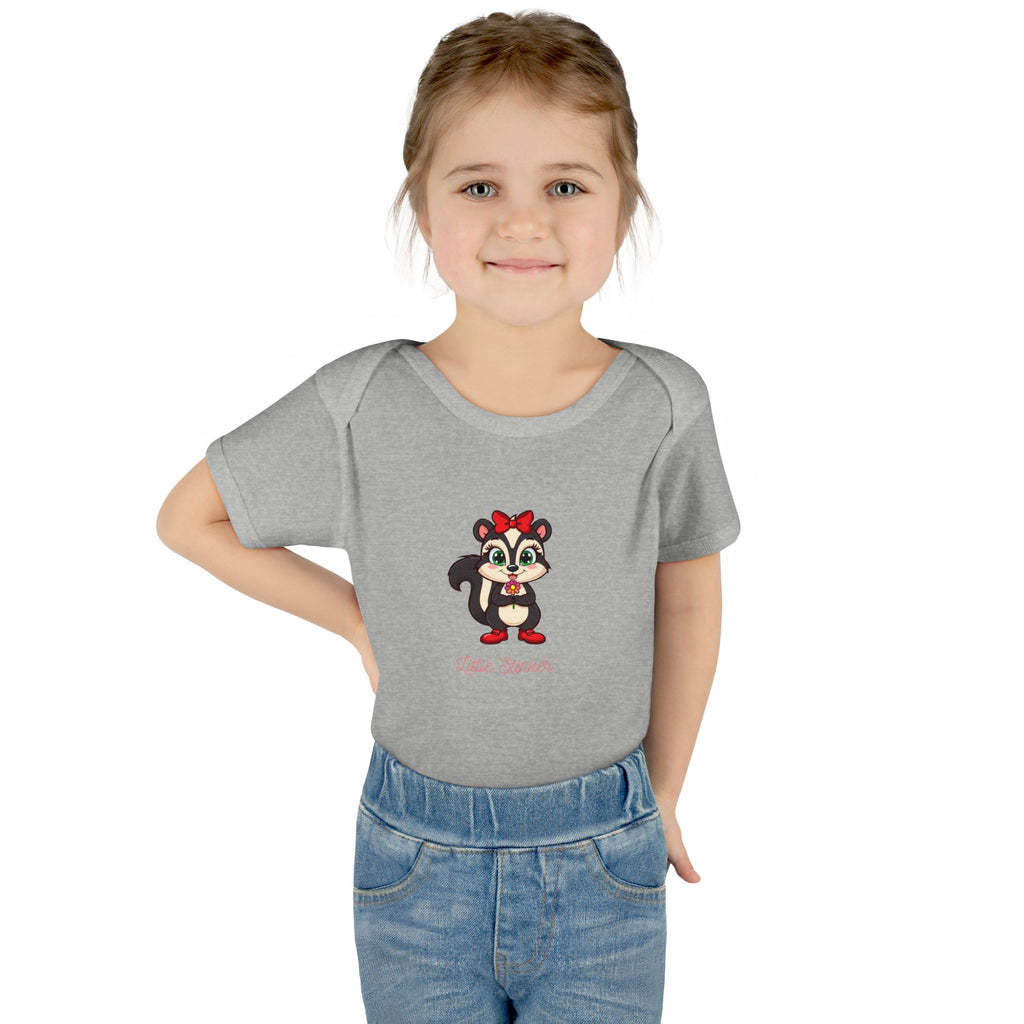 Baby Bodysuit | Cute Skunk Cartoon 'Little Stinker' Graphic Infant Onesie