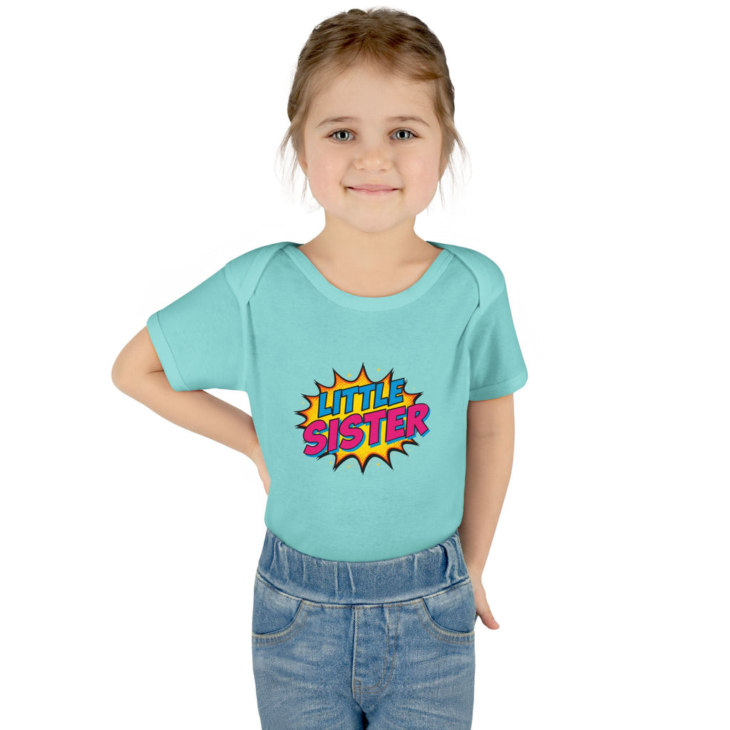 Baby Bodysuit | 'Little Sister' Comic Pop Art Infant Onesie