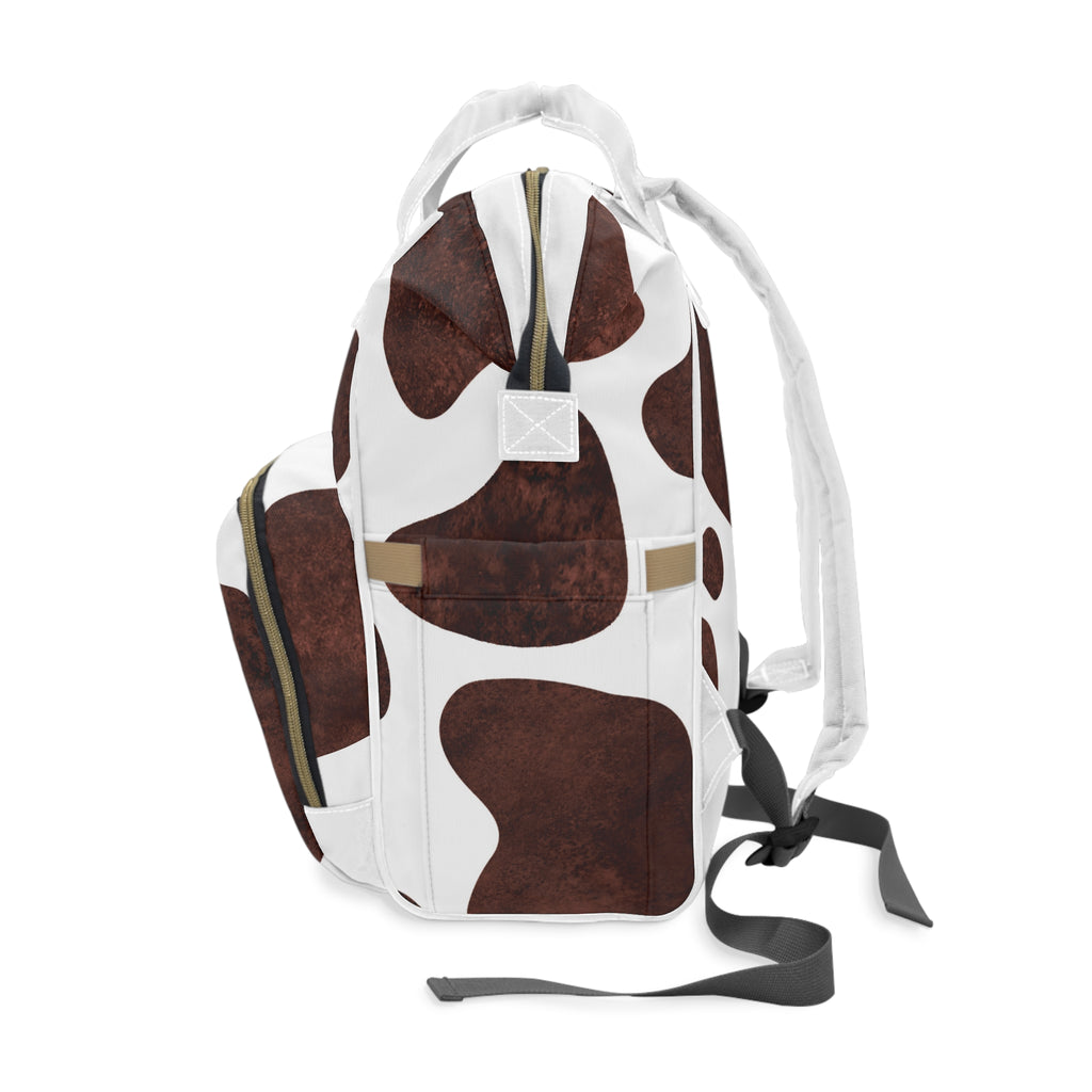 Diaper Backpack | Multifunctional Baby Changing Bag in Fun Cow Print