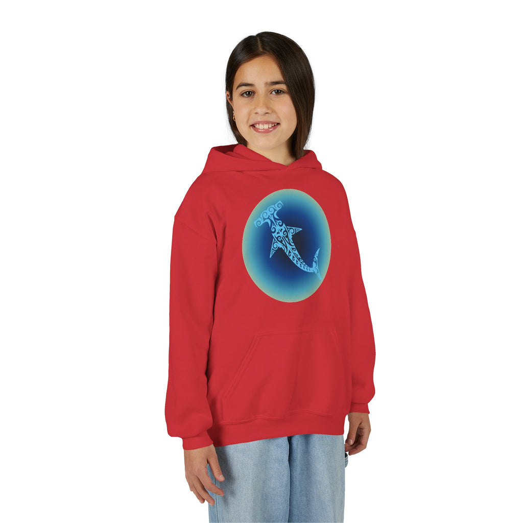 Tribal Hammerhead Youth Hoodie