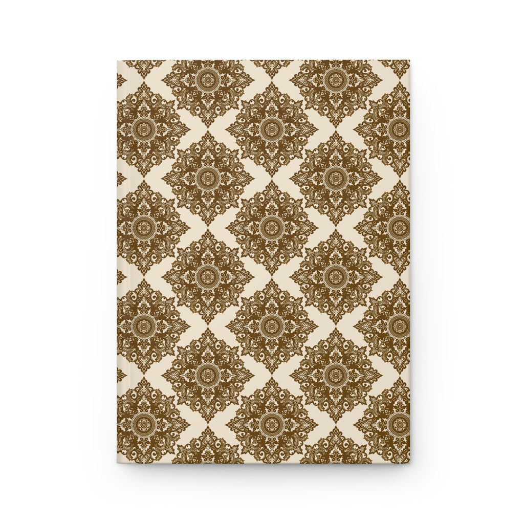 Journal |  Elegant Vintage Gold Damask Patterned Hardcover Notebook