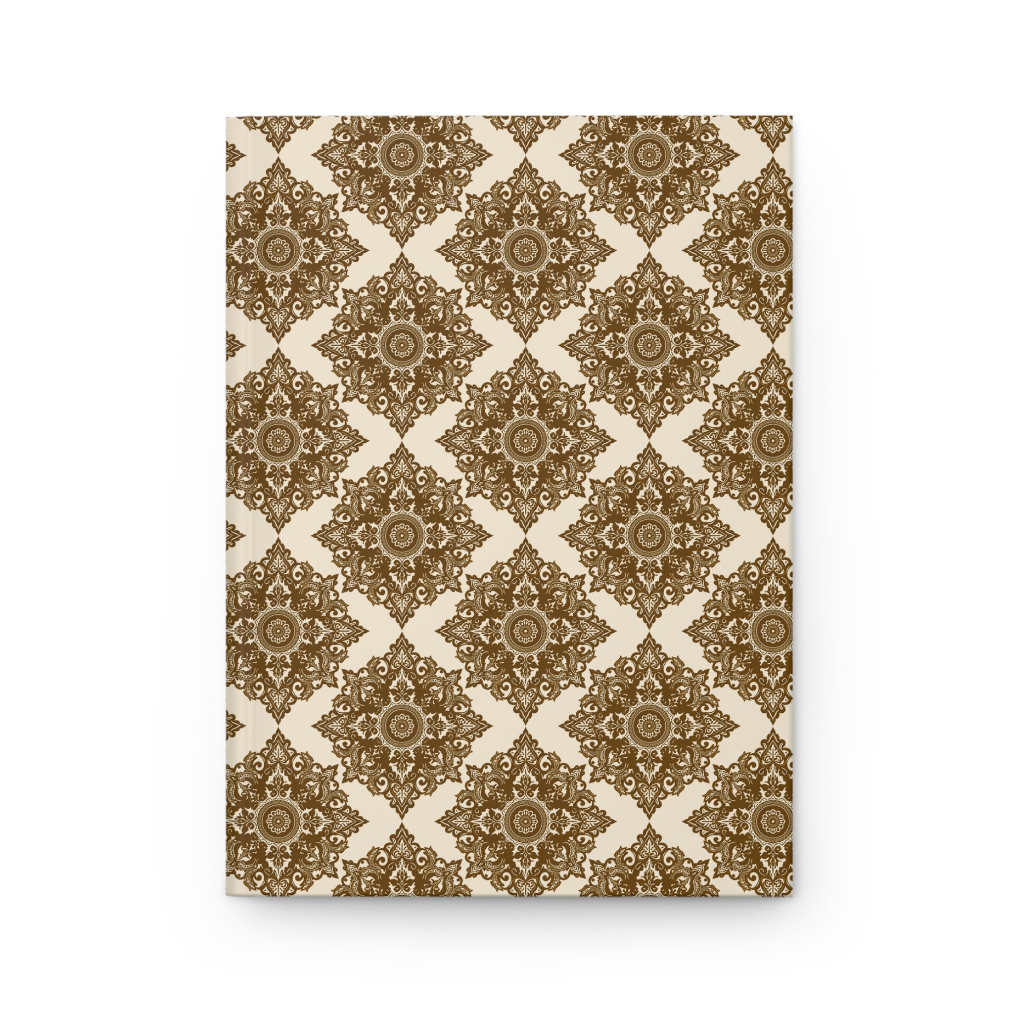 Journal |  Elegant Vintage Gold Damask Patterned Hardcover Notebook