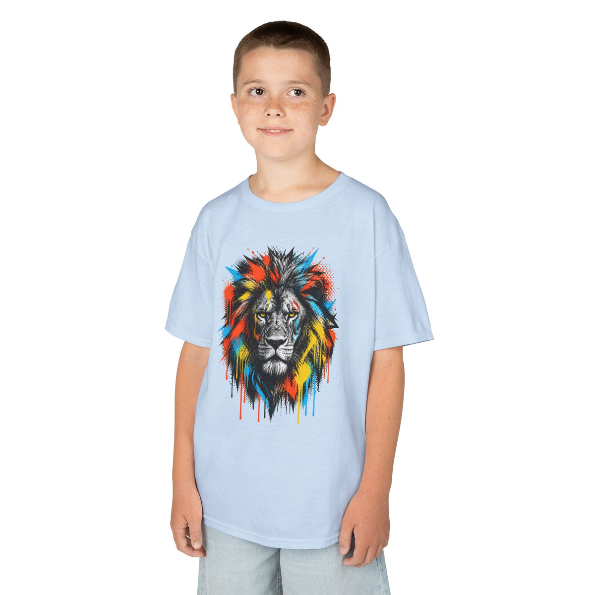 Lion Spirit Colorful Drip T-Shirt