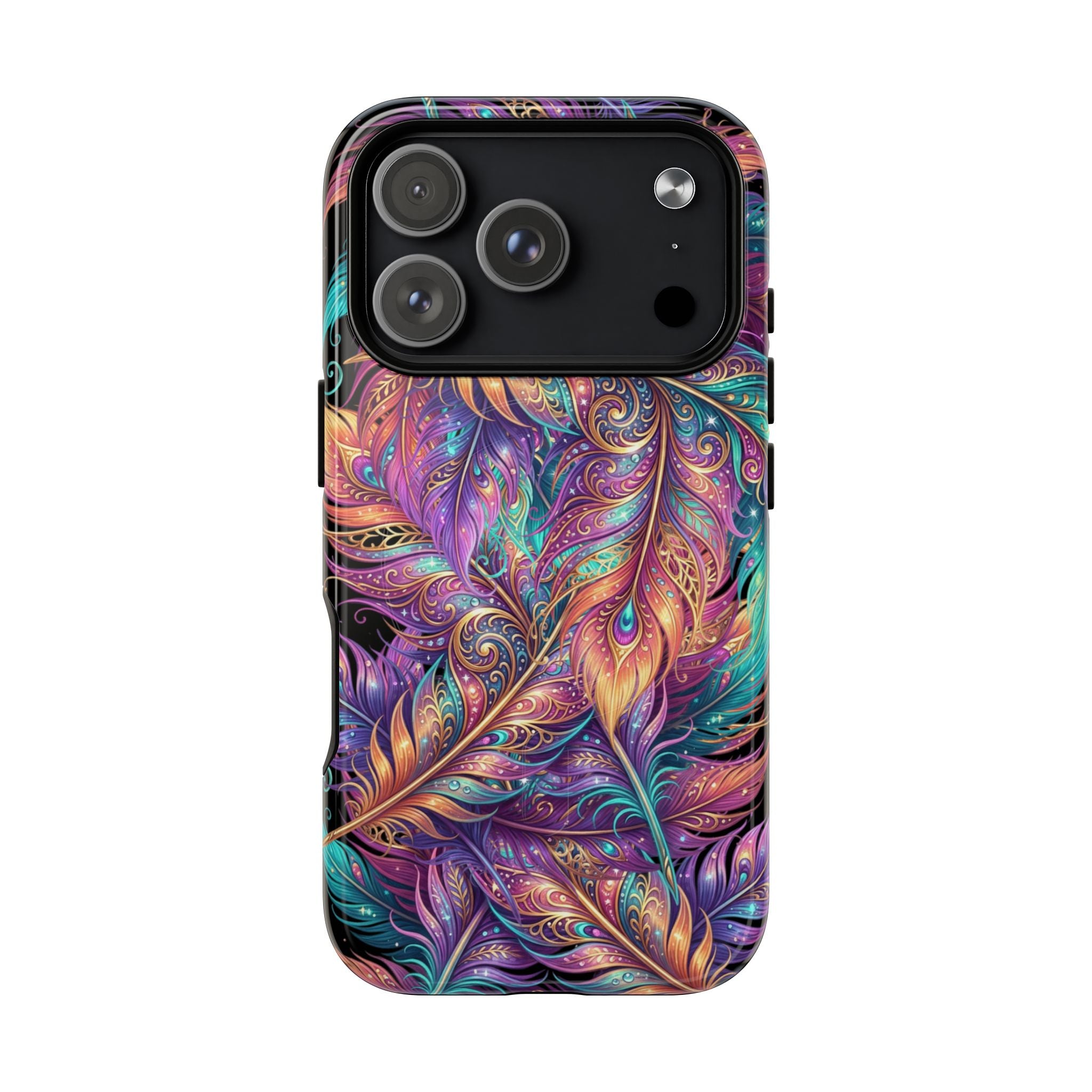Phone Case | Colorful Feather Art Magnetic Tough Phone Cover