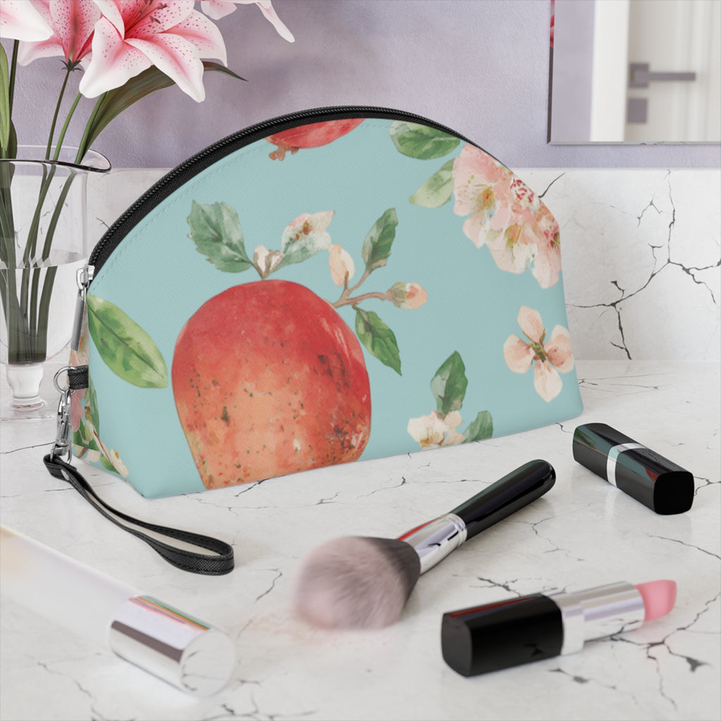 Cosmetic Pouch | Watercolor Fruit and Blossoms Makeup Bag