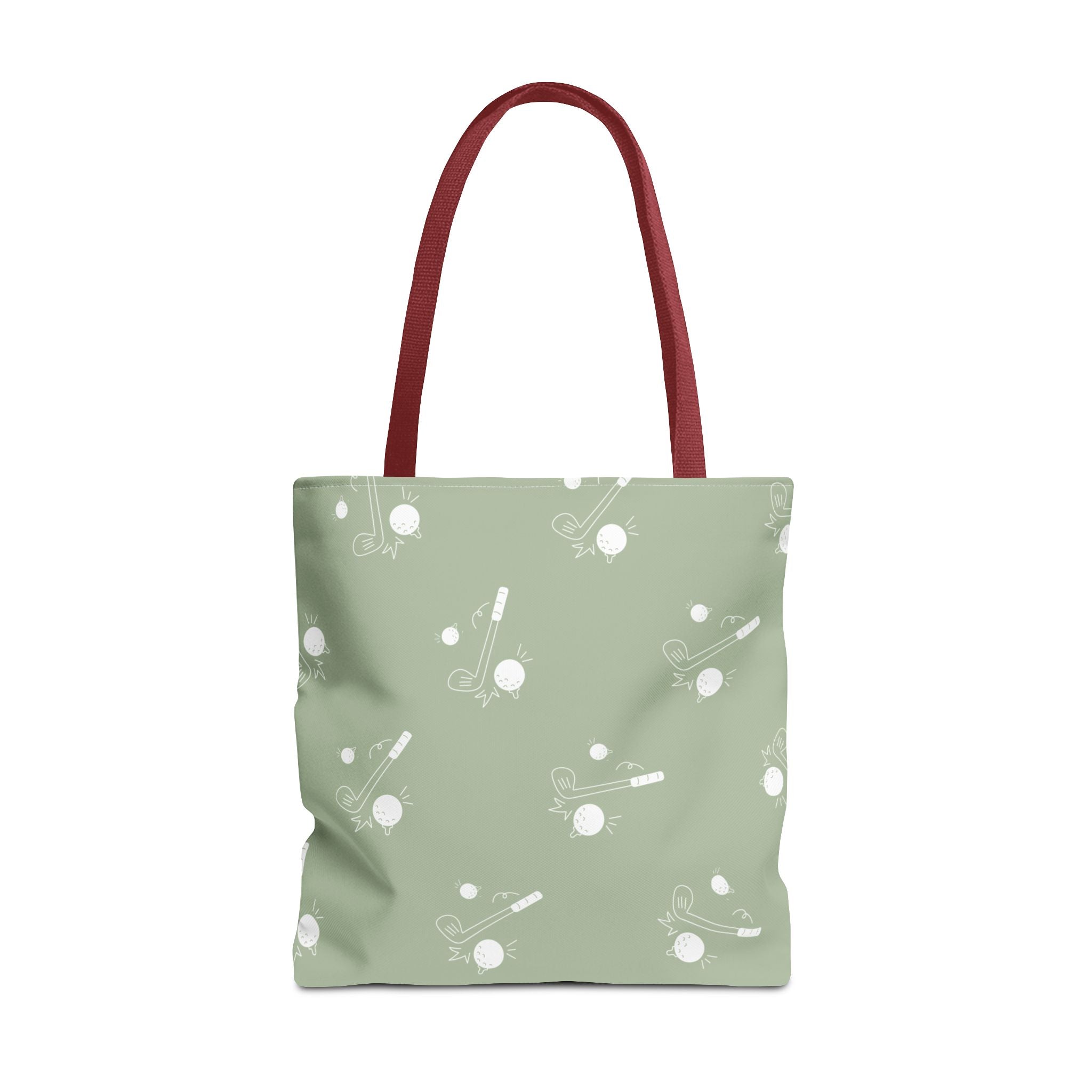 Tote Bag | Sage Green and Golf Pattern Shoulder Bag