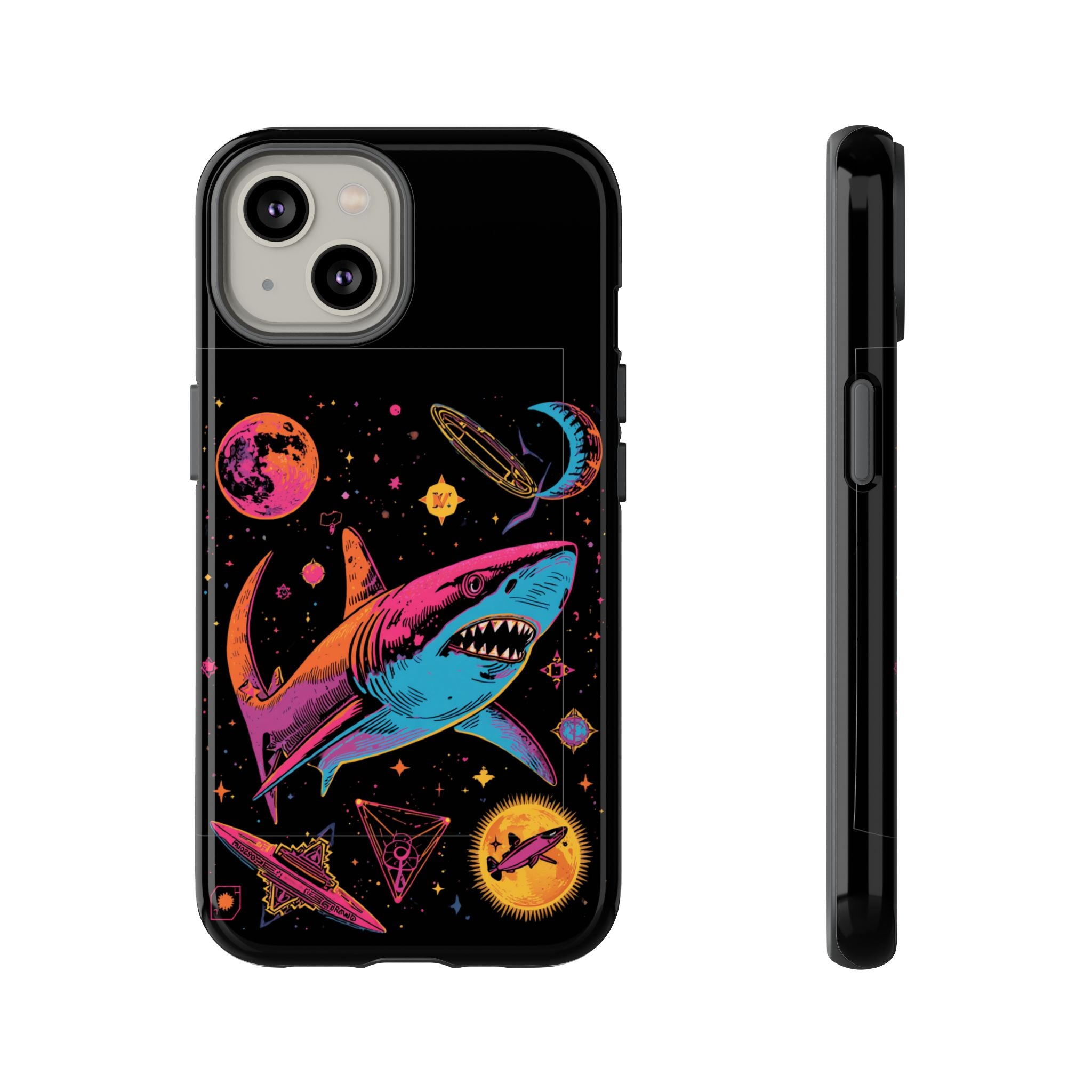 Phone Cases | Neon Space Shark Case
