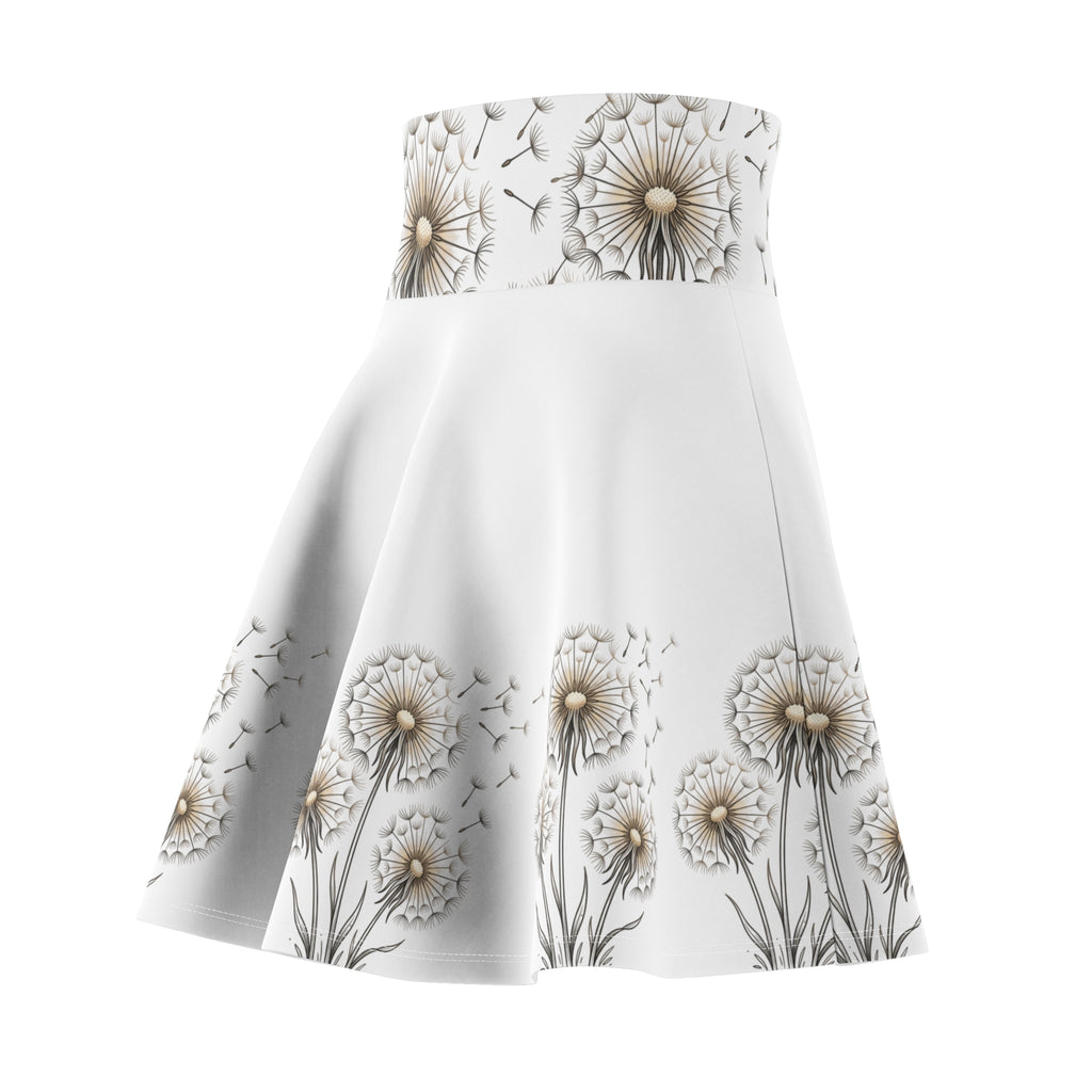Women's Skater Skirt | Dandelion Dreams High-Waist Skirt