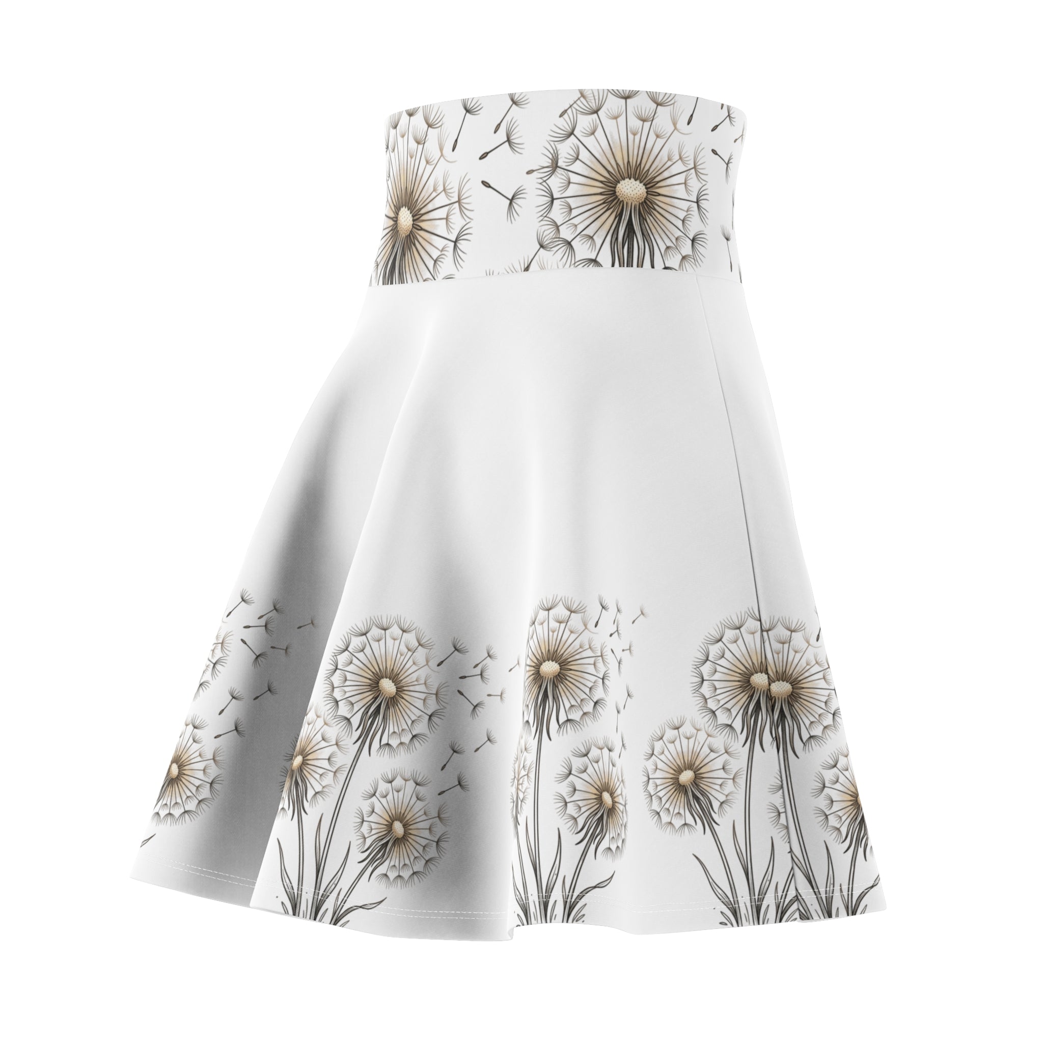 Women's Skater Skirt | Dandelion Dreams High-Waist Skirt