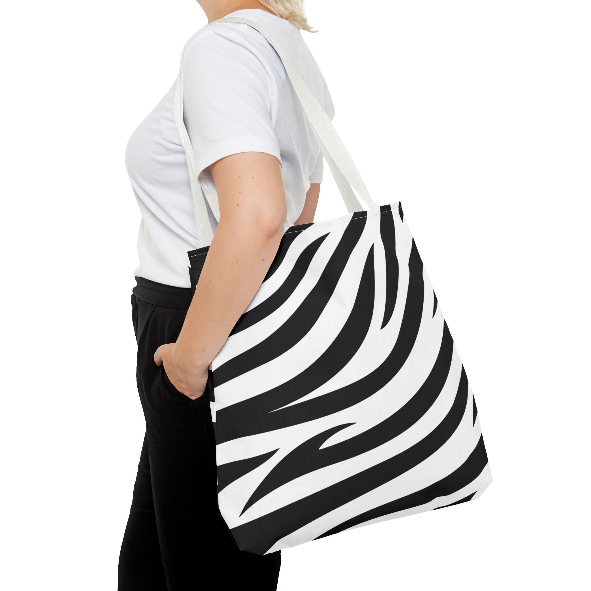 Tote Bag — Black & White Zebra Print  Fashion Tote