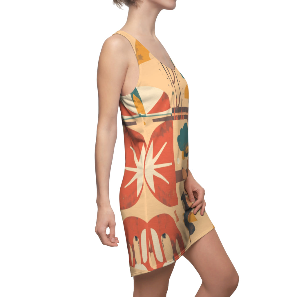 Women's Racerback Dress | Abstract Art Summer Dress