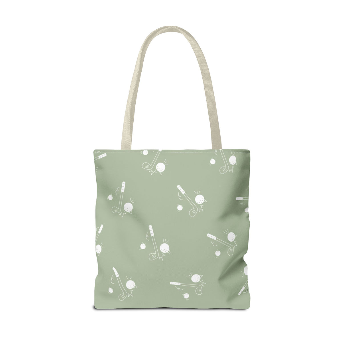 Sage Green and Golf Pattern Tote Bag