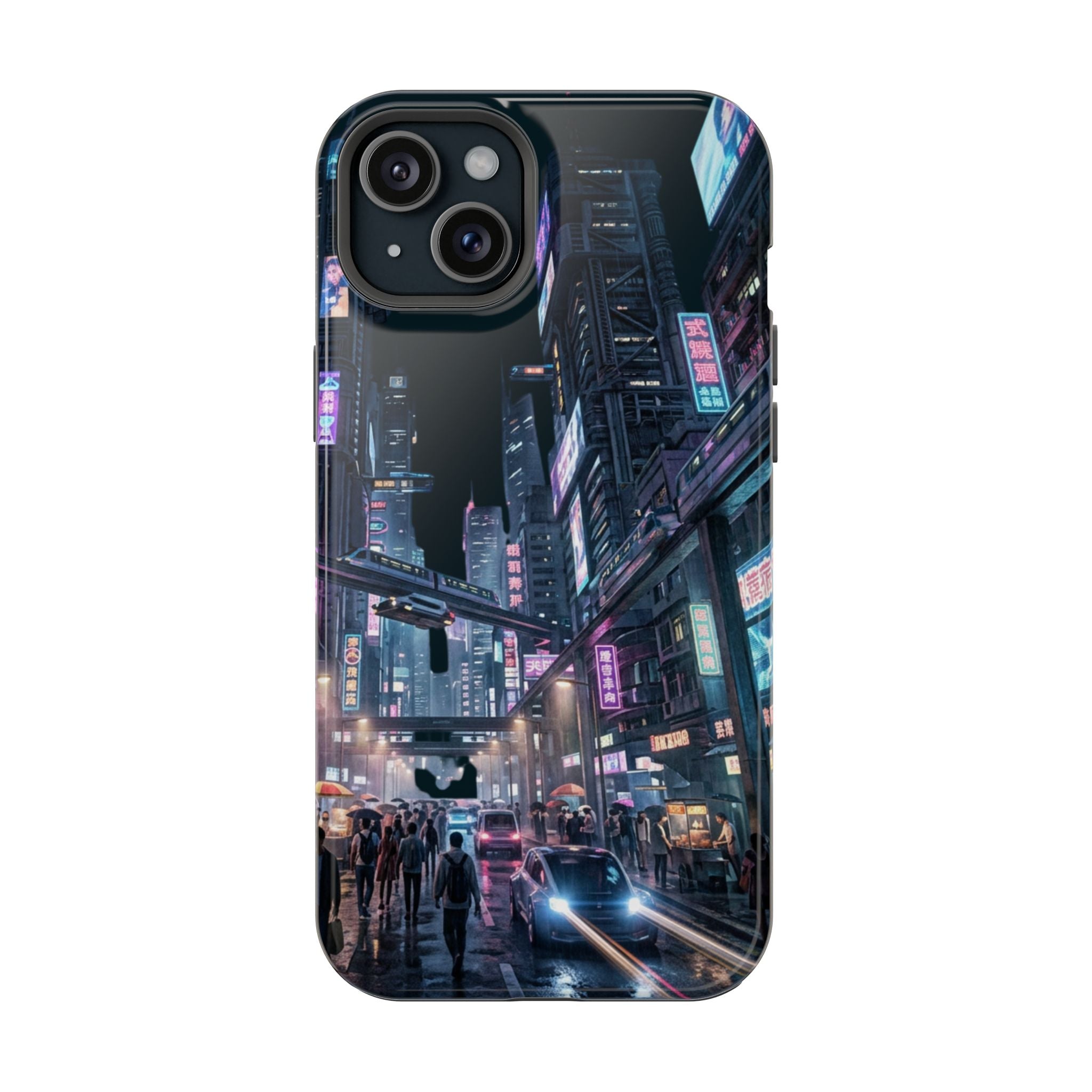 Phone Case | Cyberpunk City Magnetic Impact-Resistant Phone Cover