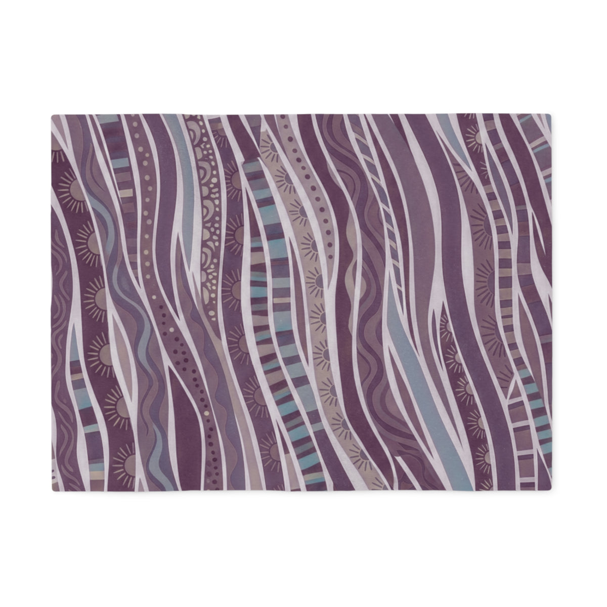 Purple Boho Waves Sweatshirt Blanket